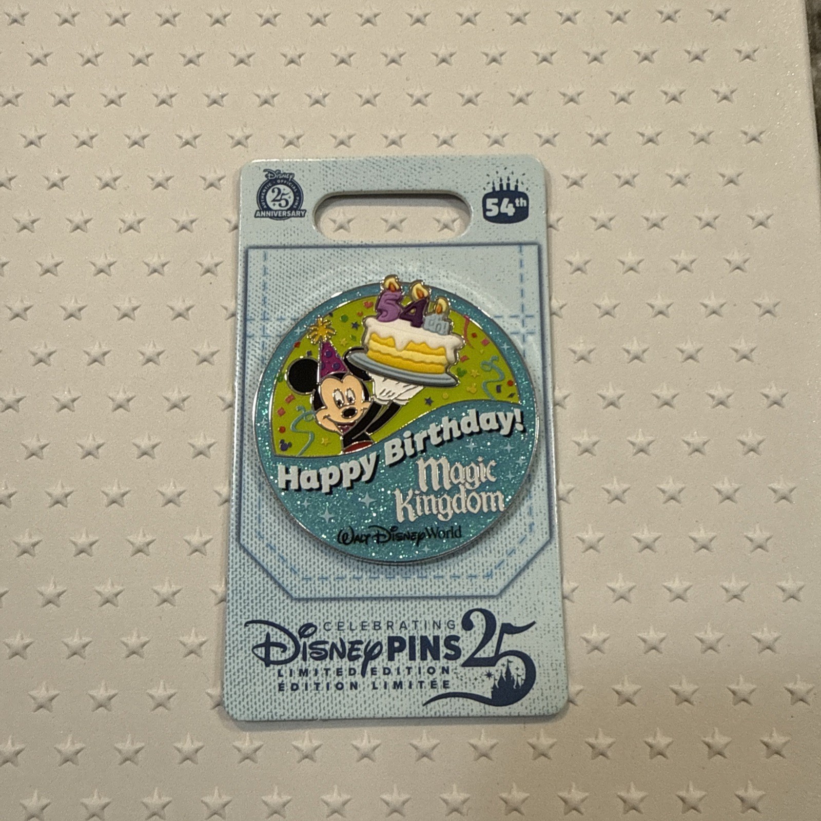 2025 Disney Parks Magic Kingdom Happy 54th Birthday Button Pin Limited Edition