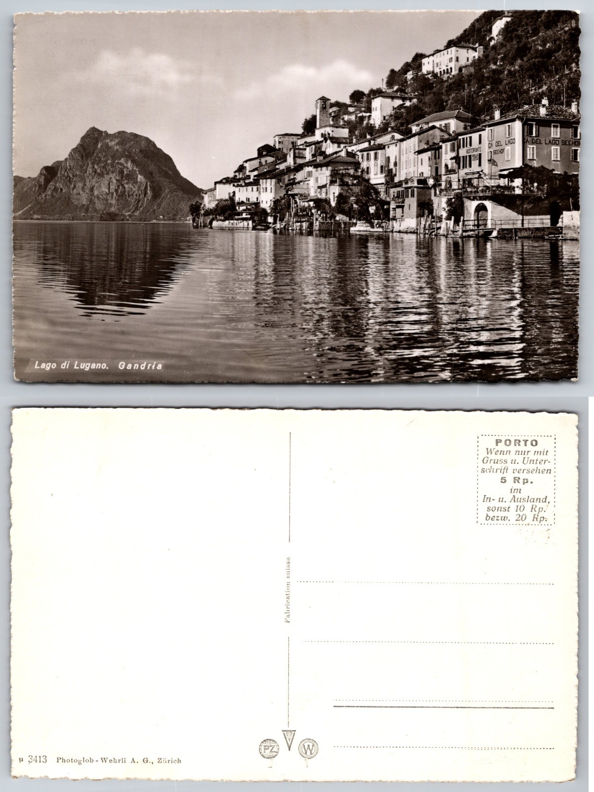 Lago Di Lugano Gandria Postcard