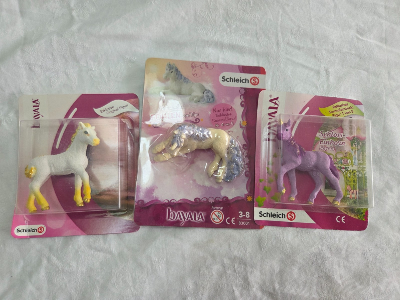Schleich rare figurines 82872 Sunnah 82934 Soyala 83001 Nalina bayala lot x 3