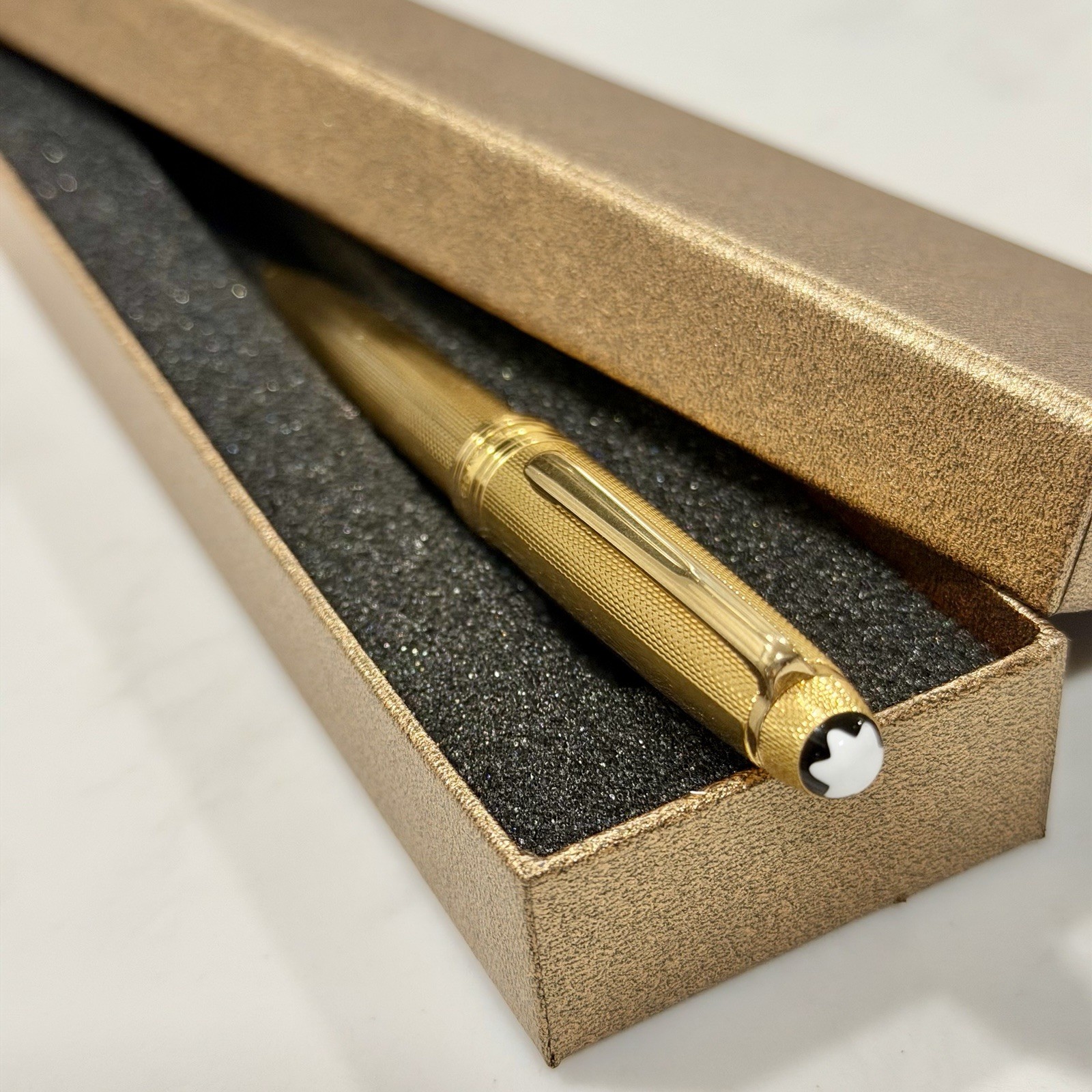 Vintage Montblanc Meisterstuck Solitaire Gold Plated Ballpoint Pen Germany