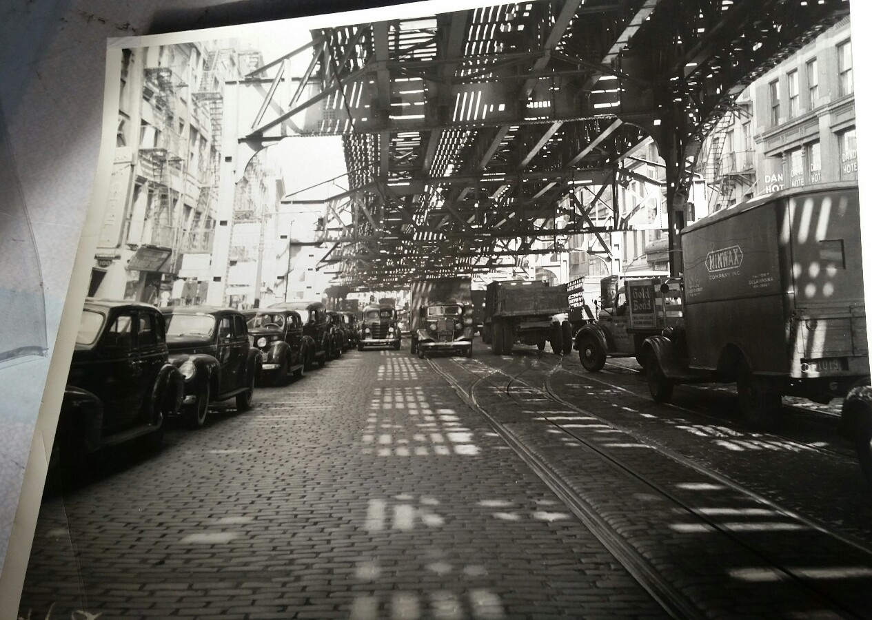Vintage Original 1940 BOWERY north from Hester St. NYC New York City 8x10 Photo