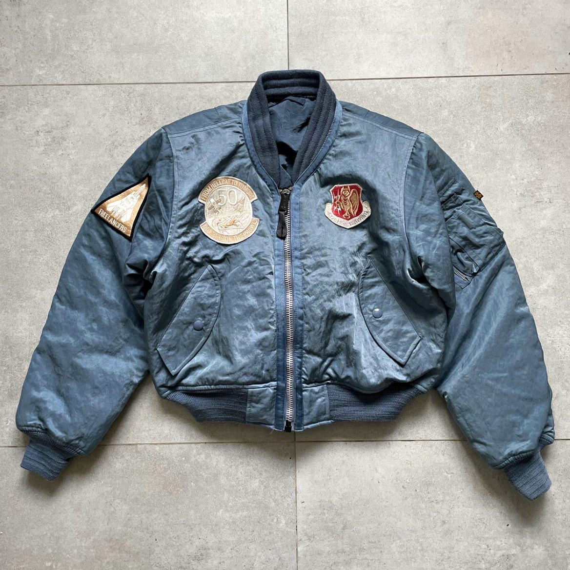 Vintage Alpha Industries MA-1 Blue Flight Jacket Air Force