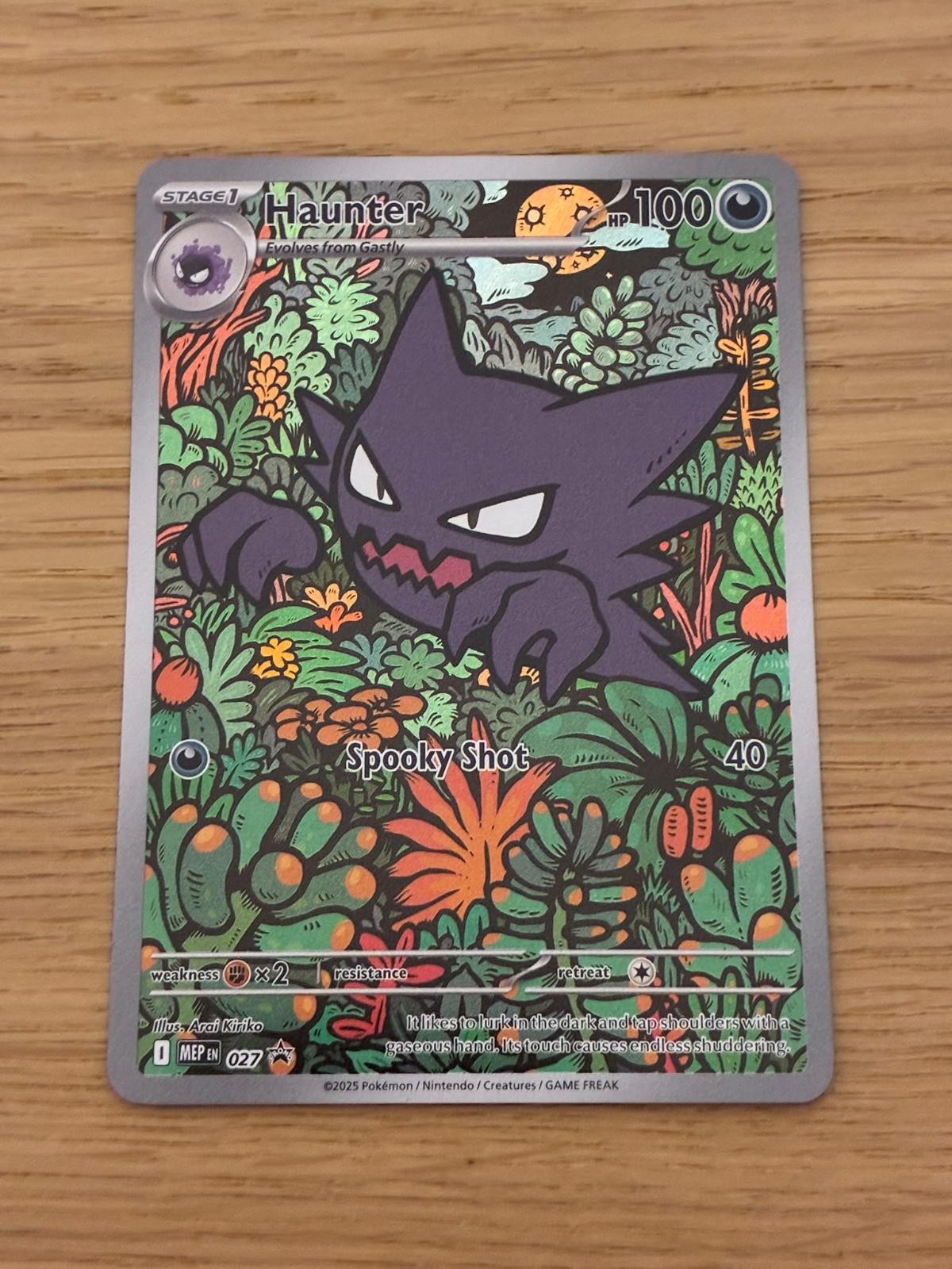 2025 Pokemon ME: Mega Evolution Promo Haunter 027 Holo Illustration Rare NM