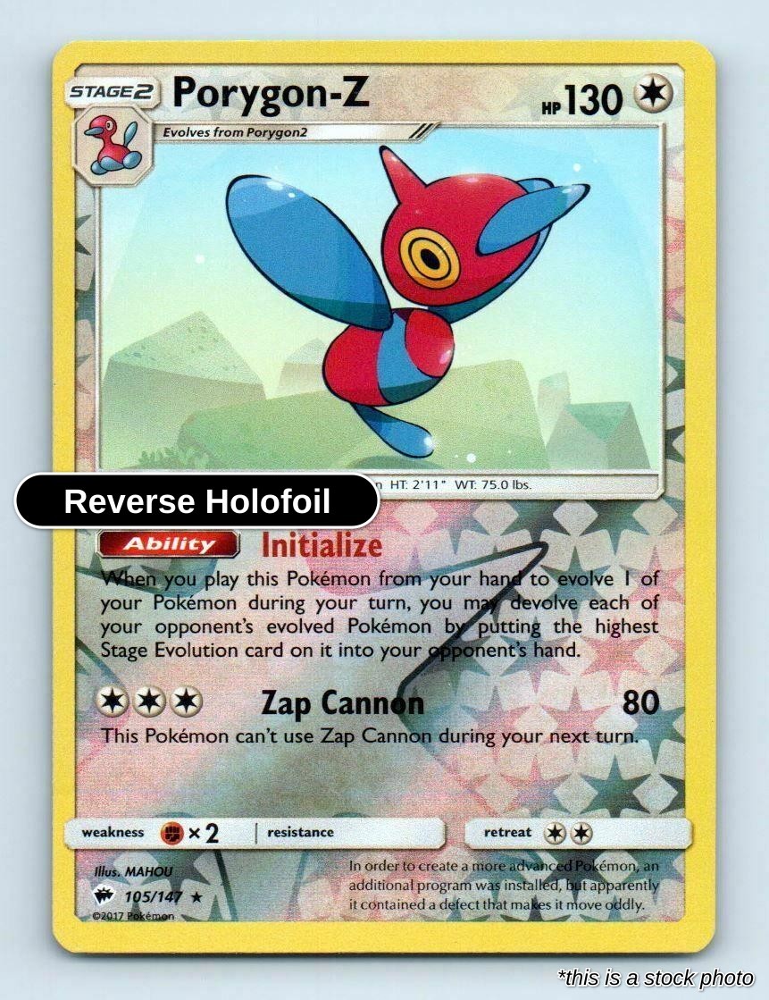 Porygon-Z : SM03 Reverse Holofoil - 105/147 Lightly Played