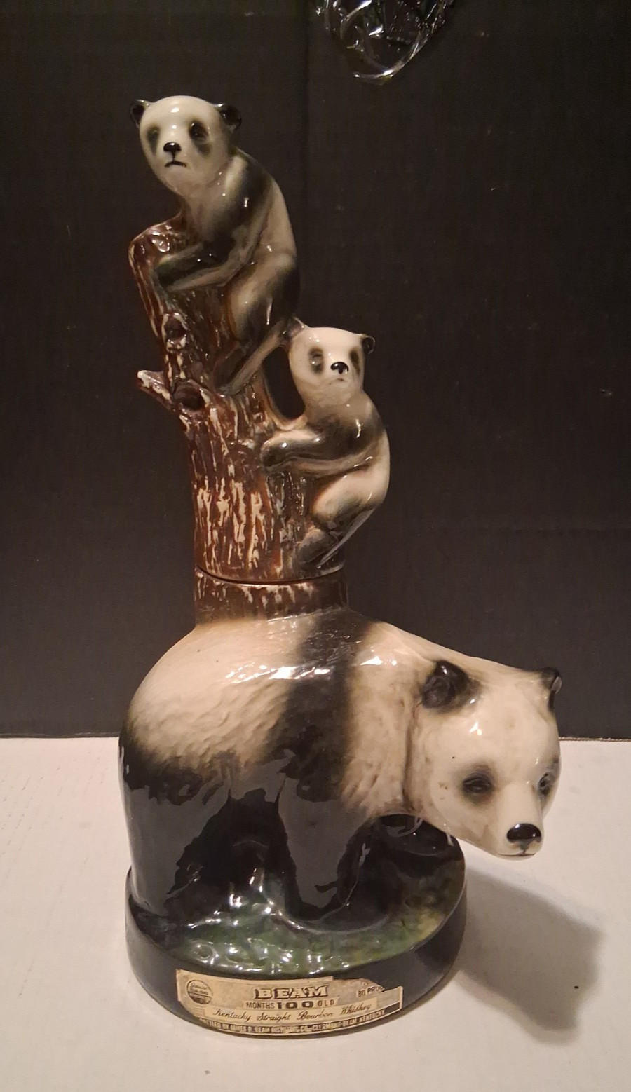 Vintage 1980 Jim Beam Decanter Giant Panda and Cubs 12\ Vintage 1980 Jim Beam Decanter Giant Panda and Cubs 12\