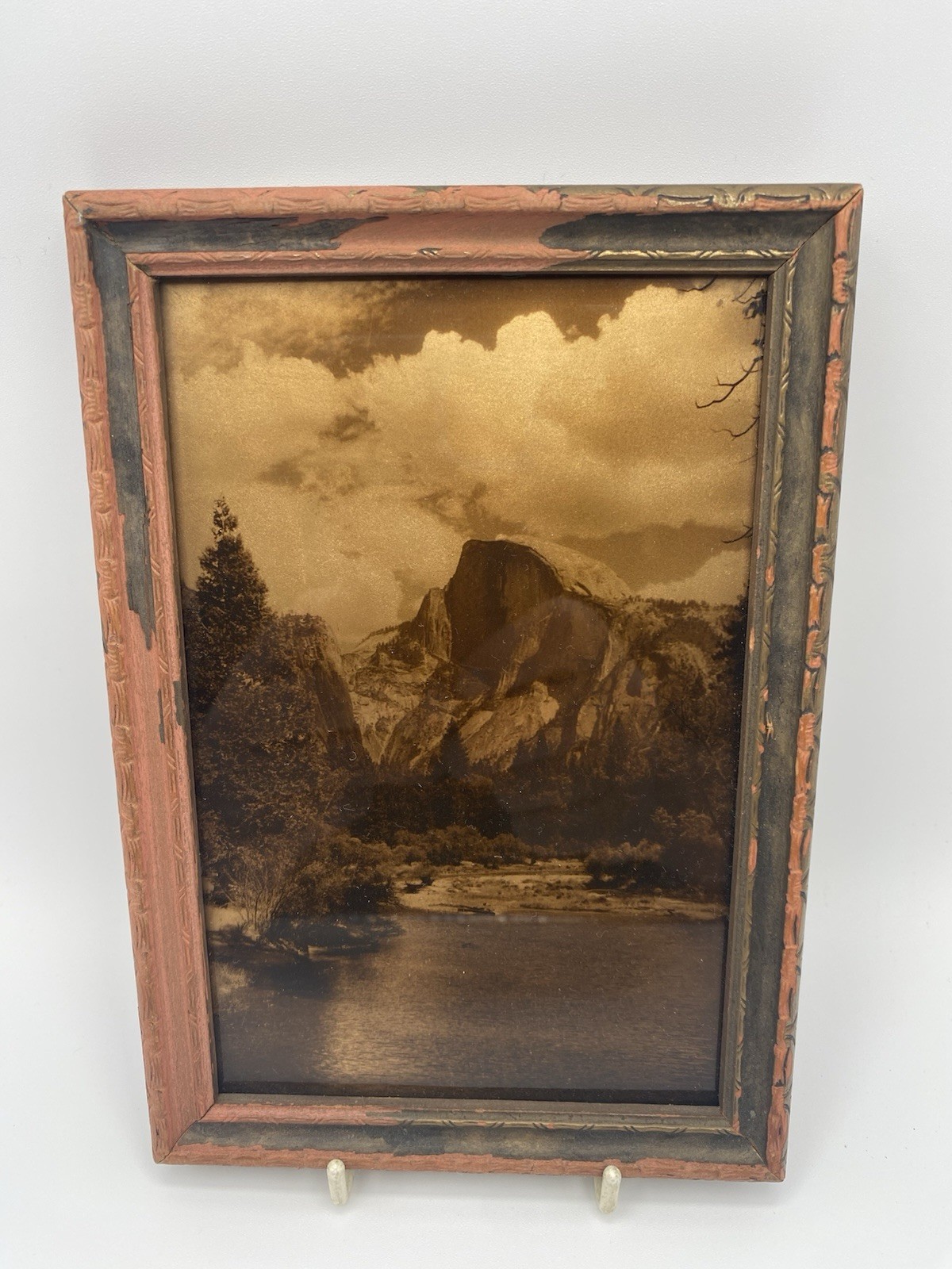 Vintage Pillsbury Orotone Photo Of Half Dome Yosemite Calif, 4 1/4\ Vintage Pillsbury Orotone Photo Of Half Dome Yosemite Calif, 4 1/4\