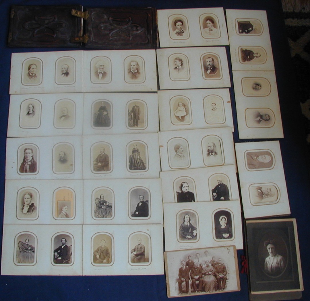 75 Antique Family Portrait Photos Genealogy Named Stearns Pratt Late 1800's 1900