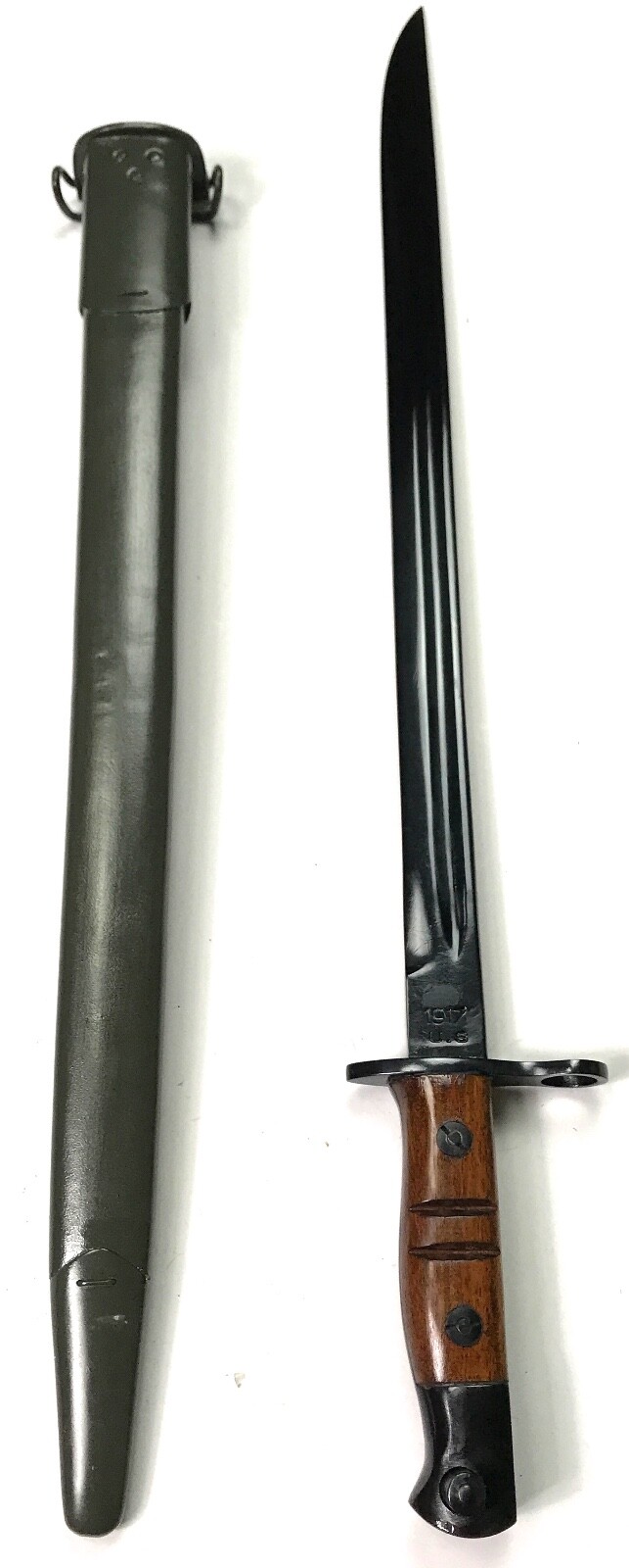 WWI US ARMY M1917 ENFIELD REMINGTON WINCHESTER RIFLE BAYONET & CARRY SCABBARD WWI US ARMY M1917 ENFIELD REMINGTON WINCHESTER RIFLE BAYONET & CARRY SCABBARD