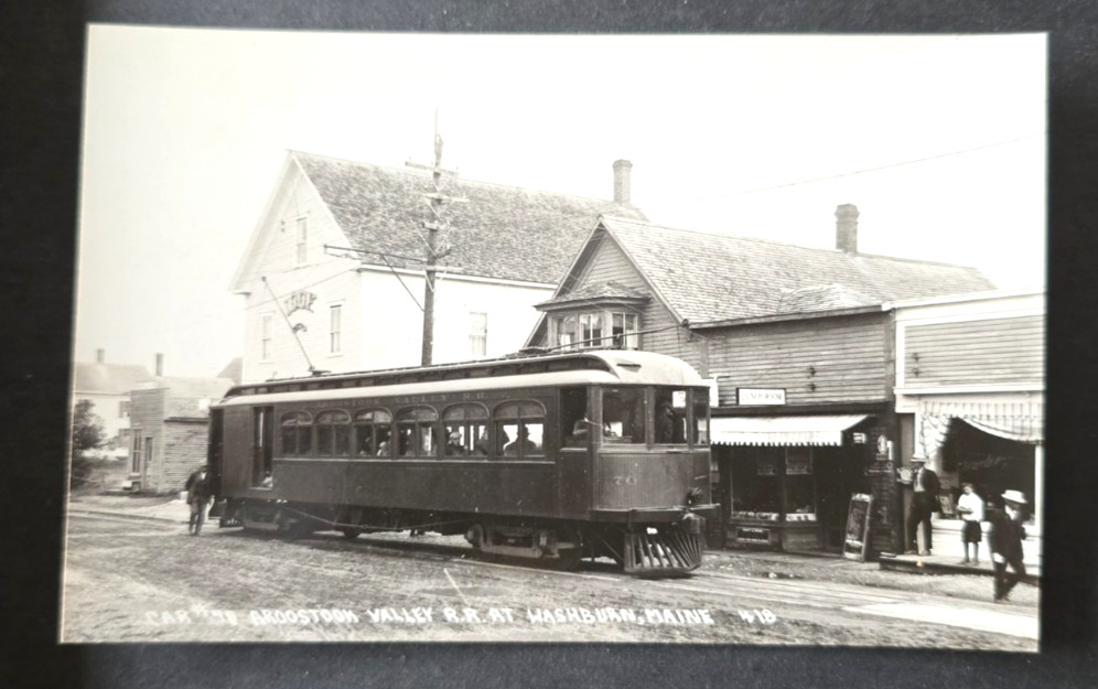 Vintage Train Car #70 Aroostook Valley Railroad Washburn Maine RPPC Postcard DP