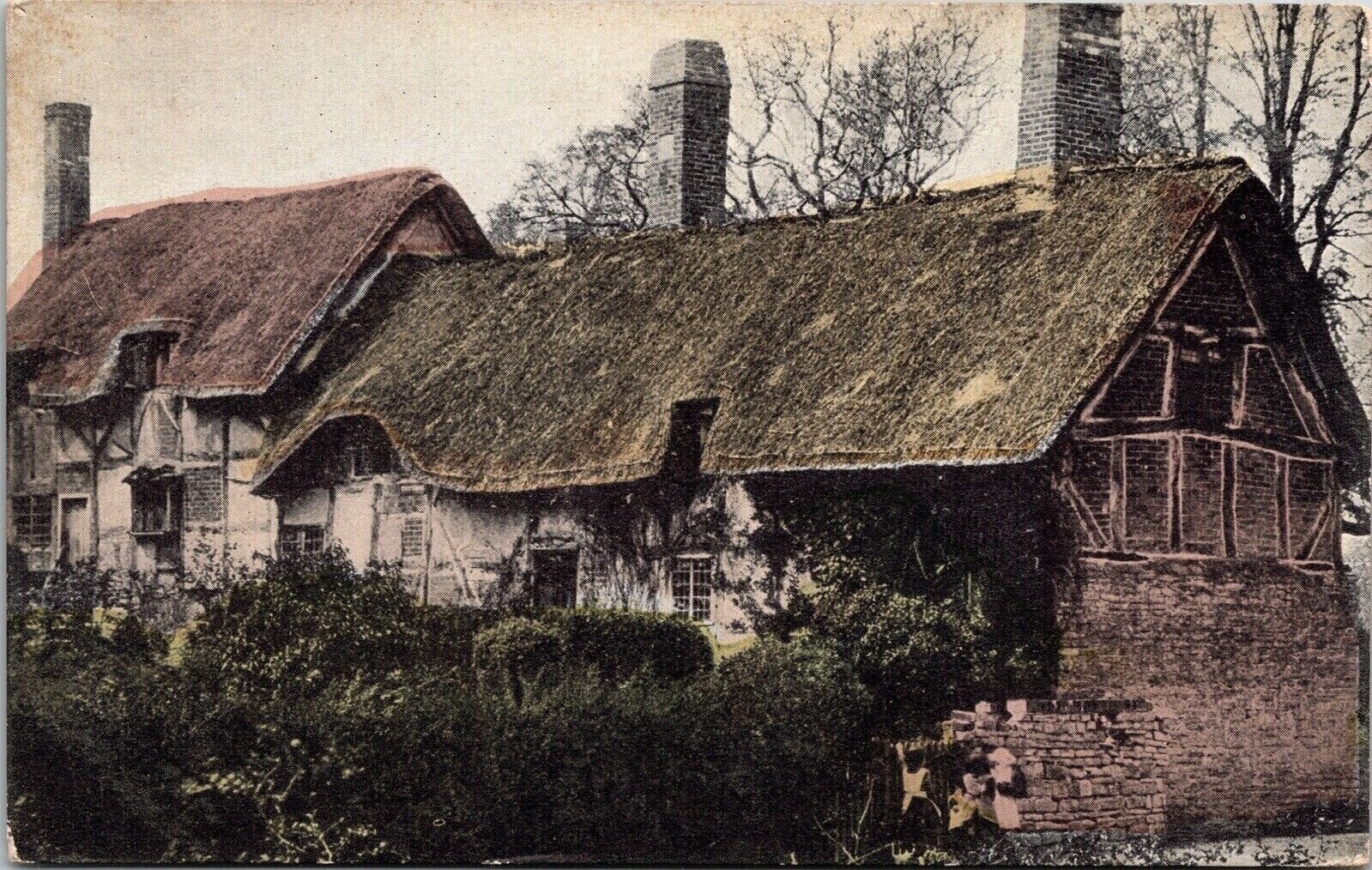 Ann Hathaways Cottage Stratford England Antique Postcard UNP Unused DB