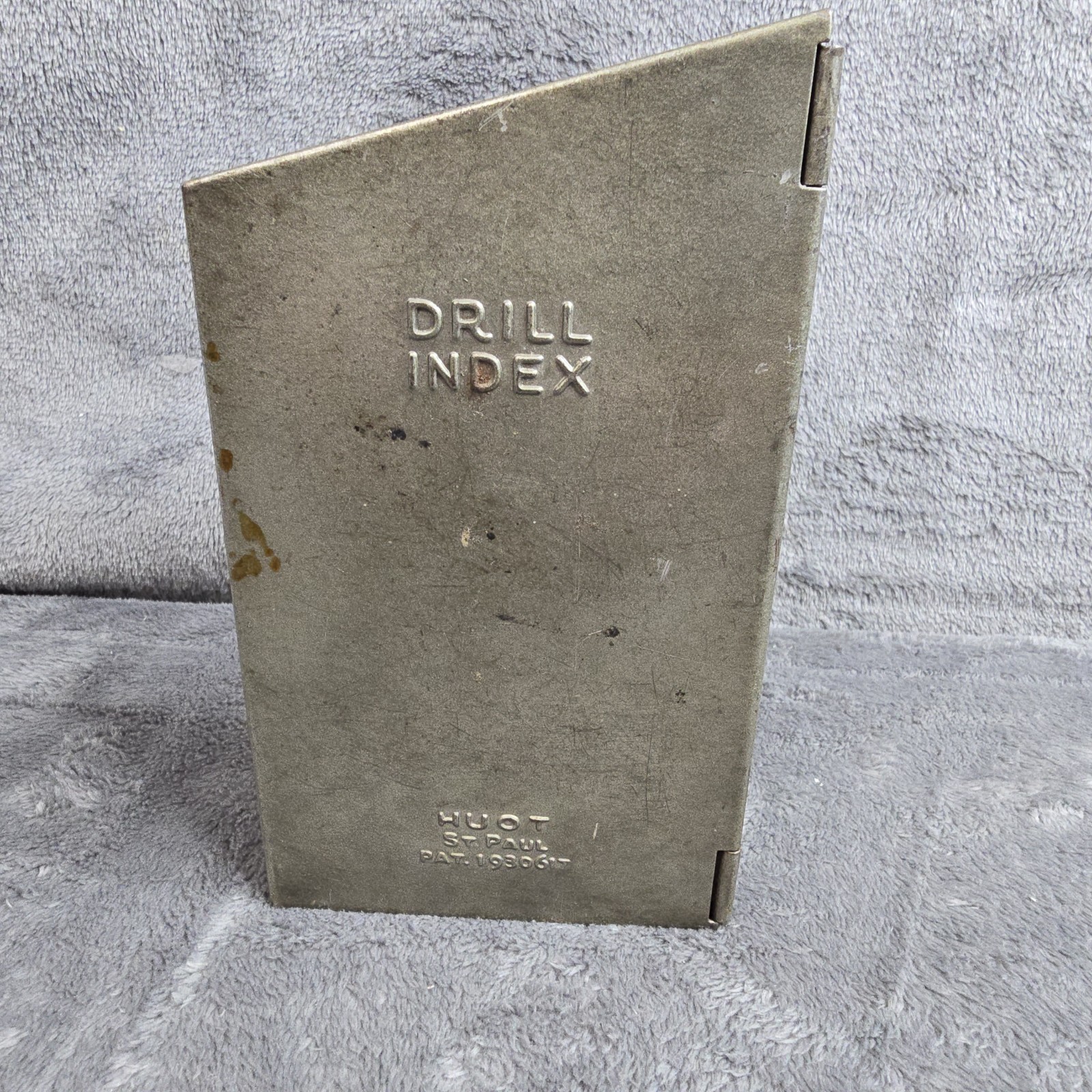 Vintage Huot St Paul Metal Drill Index Case Box with Twist Drill Bits Set Read