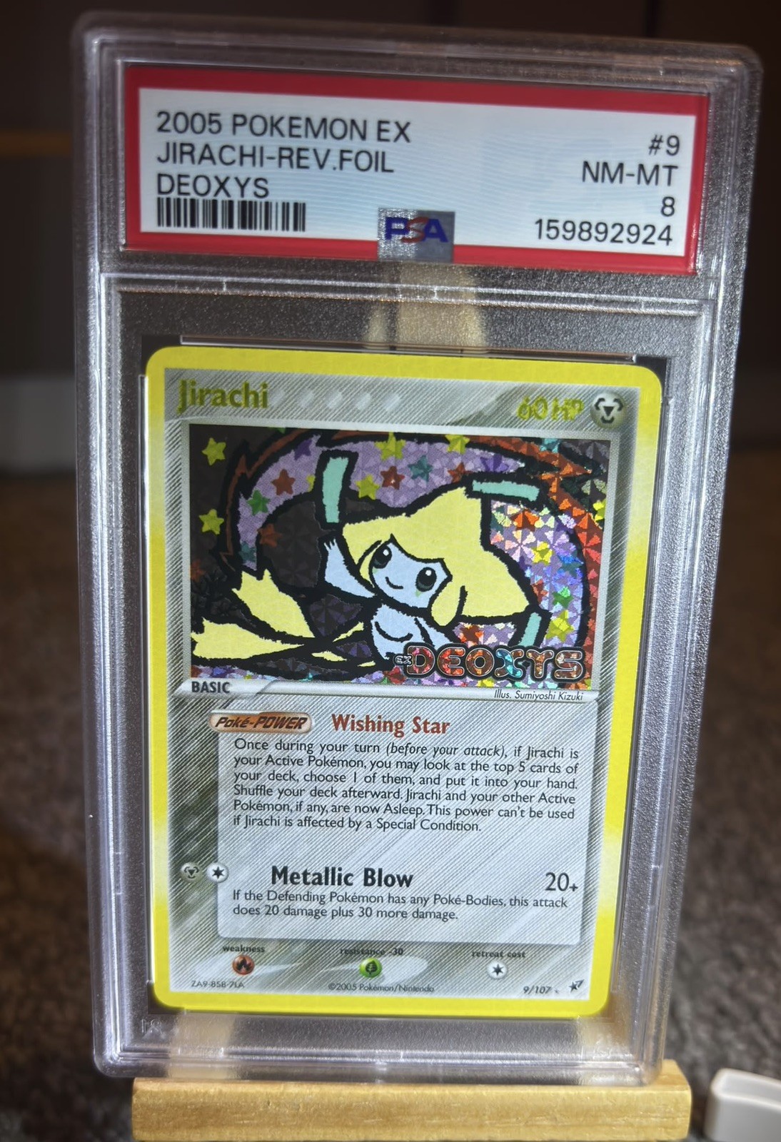 Pokémon TCG Jirachi EX Deoxys 9/107 Holo Holo PSA 8