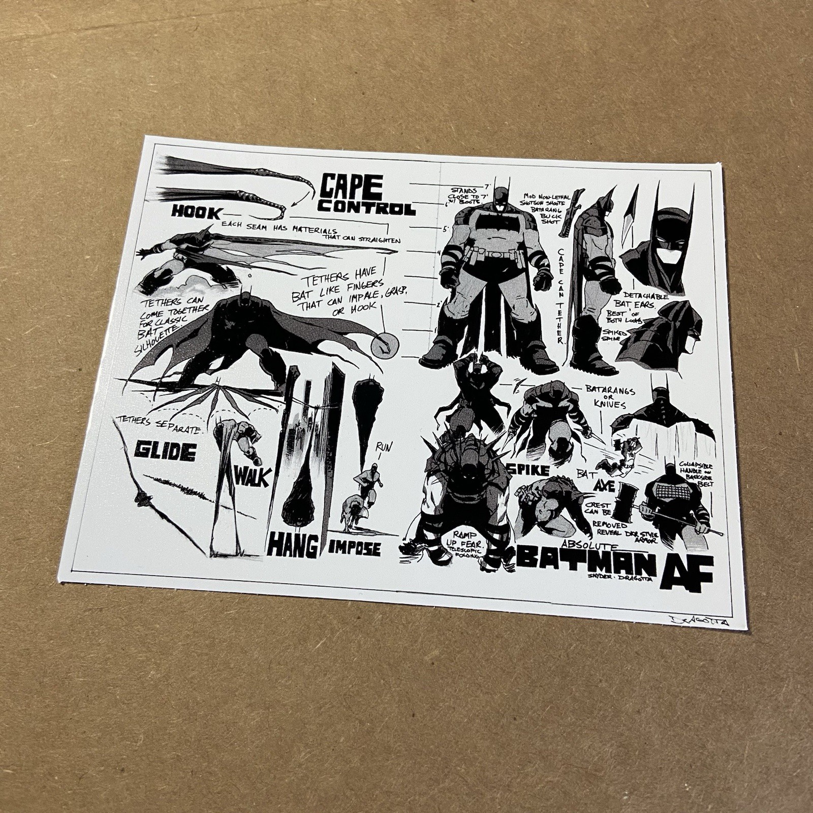 STICKER of Absolute Batman #1 Felix Comic Art  Dragotta 4.5”x 3.5” 