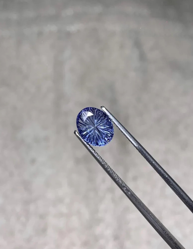 Lab Grown Blue Sapphire (Cornflower) | 7X9mm Oval Fantasy Cut, 2.50cts Stone .