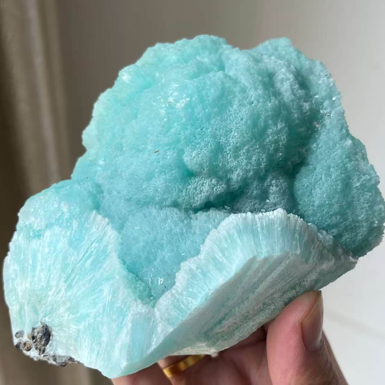 2.6LB A+Natural Blue Hemimorphite Mineral Specimen Crystal Cluster Healing
