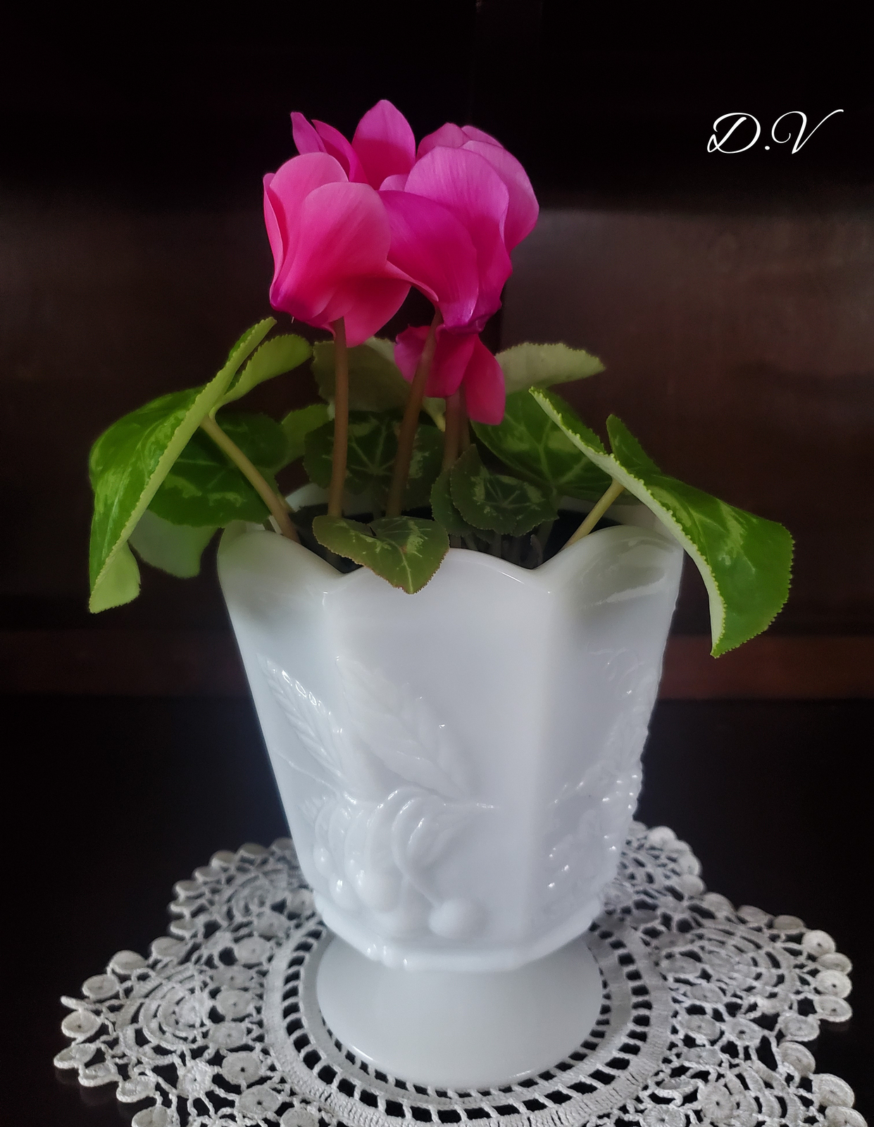 Vintage Milk Glass, NAPCO Pedestal Vase/Planter or Urn
