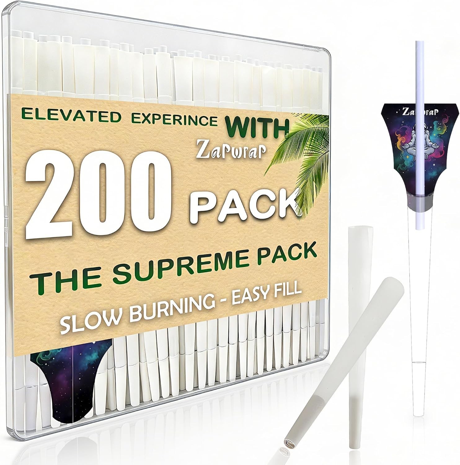 200 PACK Cones Rolling Paper | King Size | 108Mm | Pre Rolled Cones with Paper L