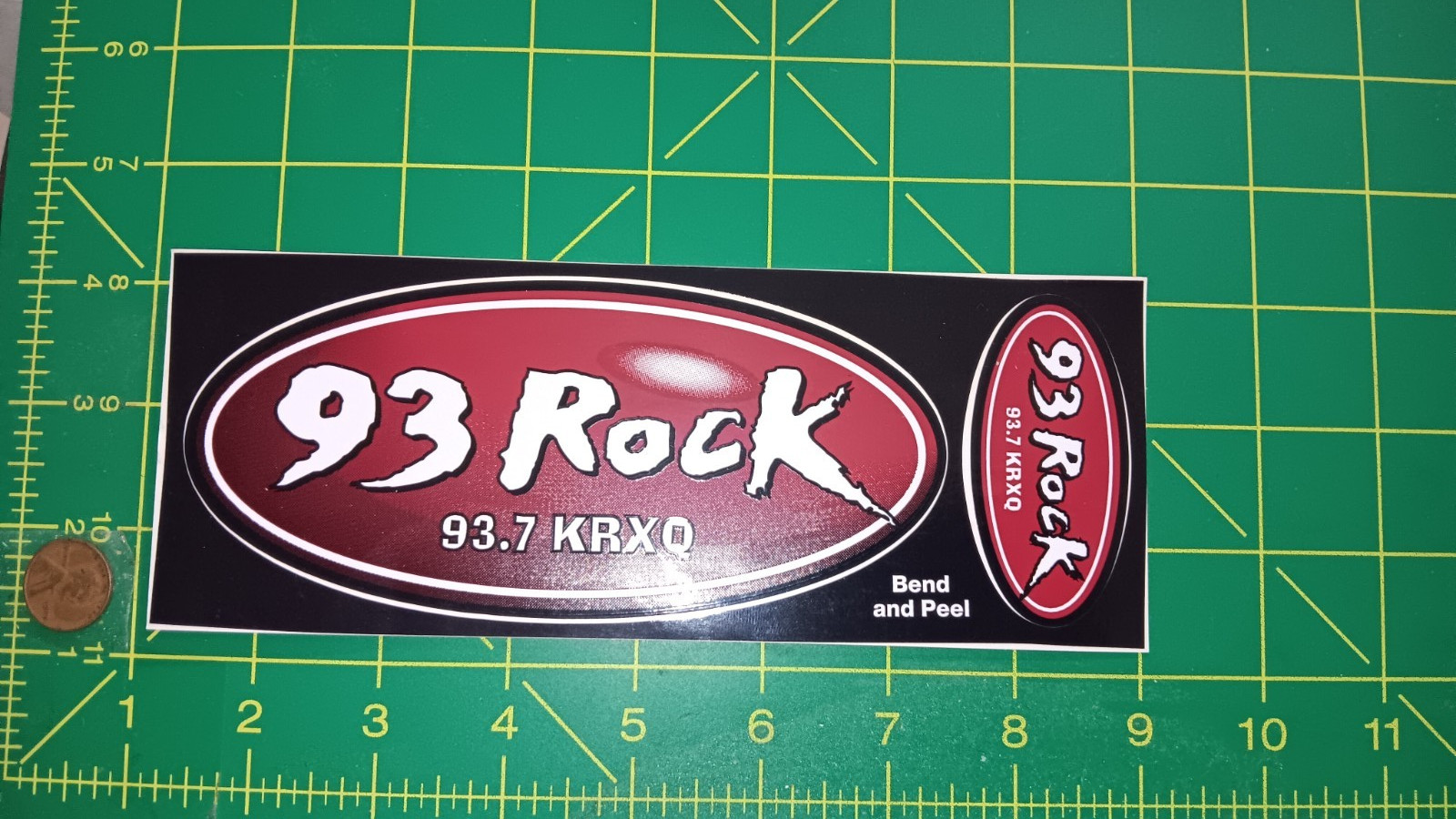 VINTAGE 93 ROCK RADIO STATION Decal Sticker ORIGINAL OLD STOCK