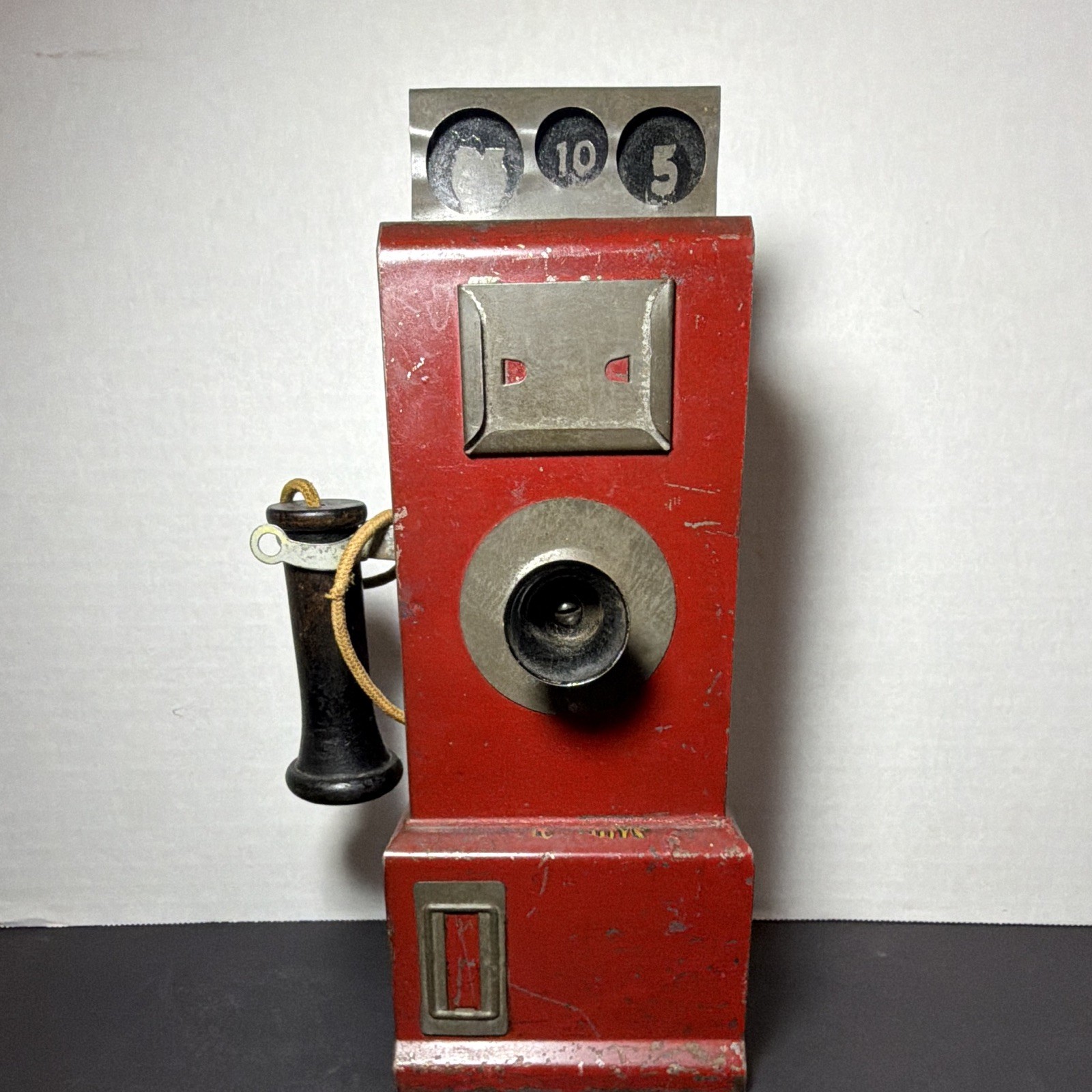 VINTAGE STRUCTO TOYS FREEPORT. IL PAY PHONE COIN BANK TOY