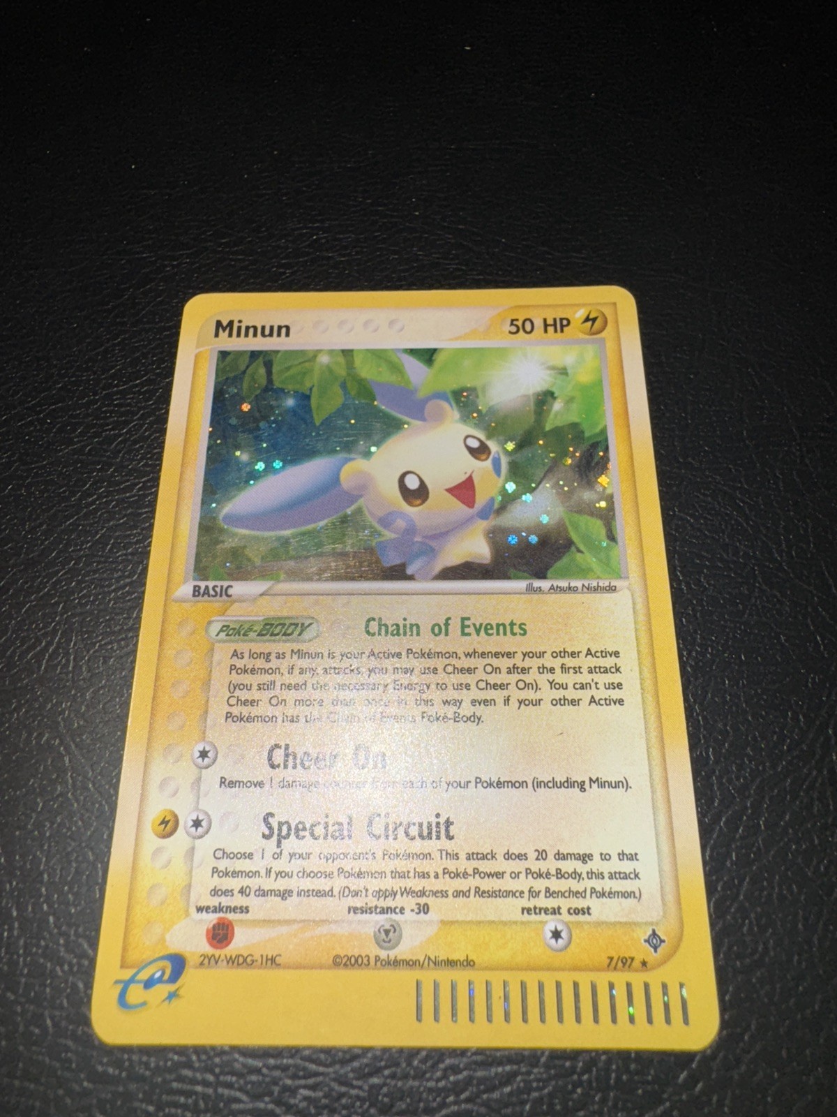 Minun 2003 Pokemon EX Dragon Holo 7/97 Near Mint/Mint - SUPER RARE Psa Lot 
