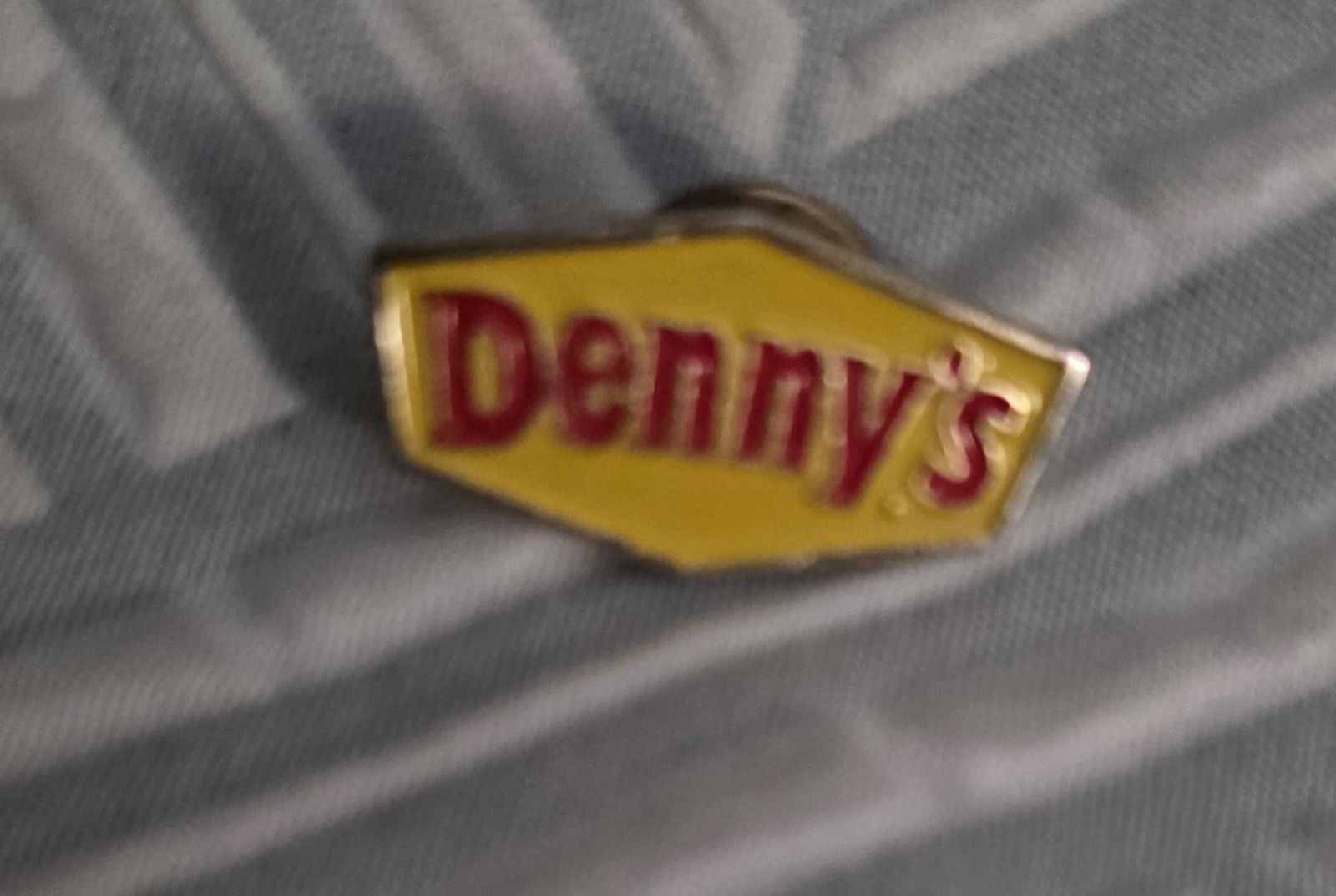 Denny’s Restaurant Logo Advertising Lapel Pin / Tie Tack - Yellow & Red