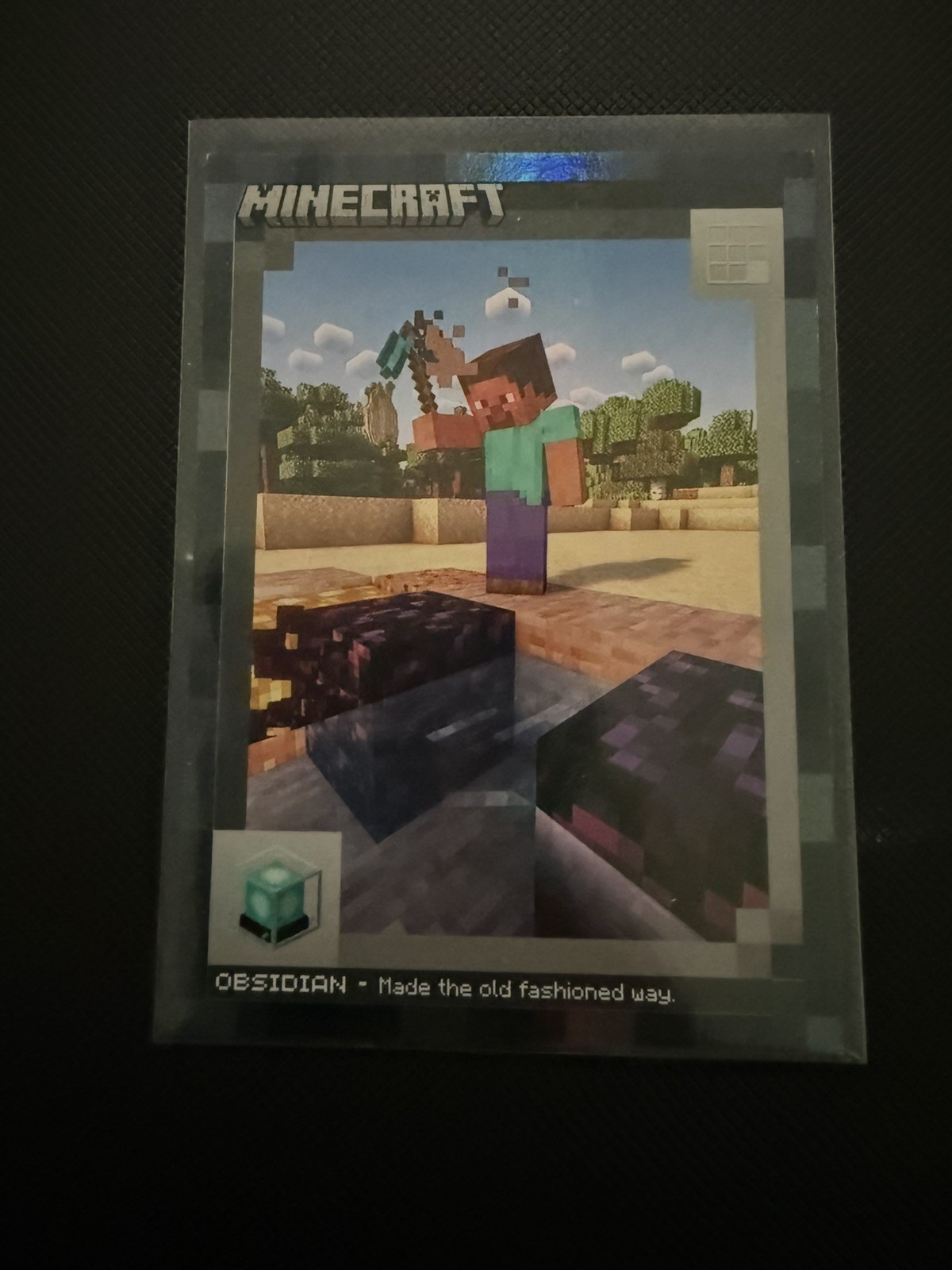 2024 Panini Minecraft #81 Crafting Chronicles Obsidian Black 1/1