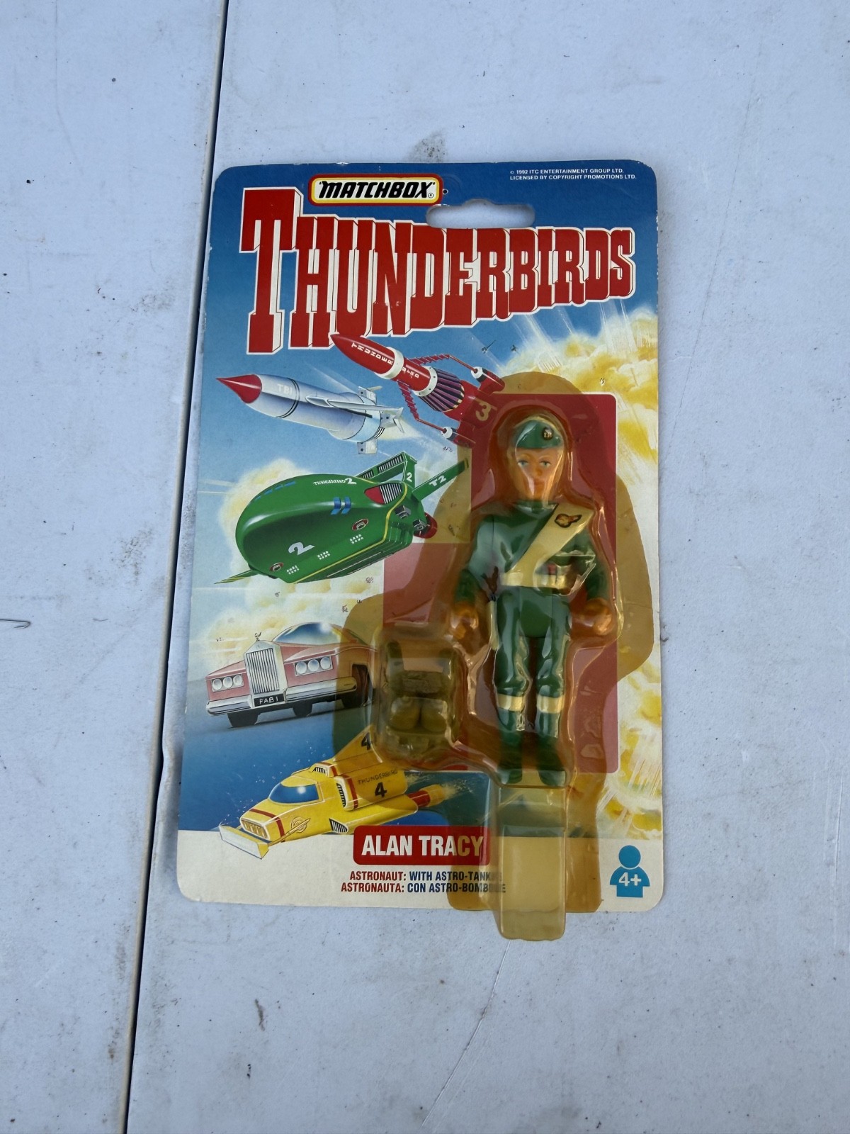 Matchbox 1994 THUNDERBIRDS ALAN TRACY Astronaut; with Astro Tanks New SHELF