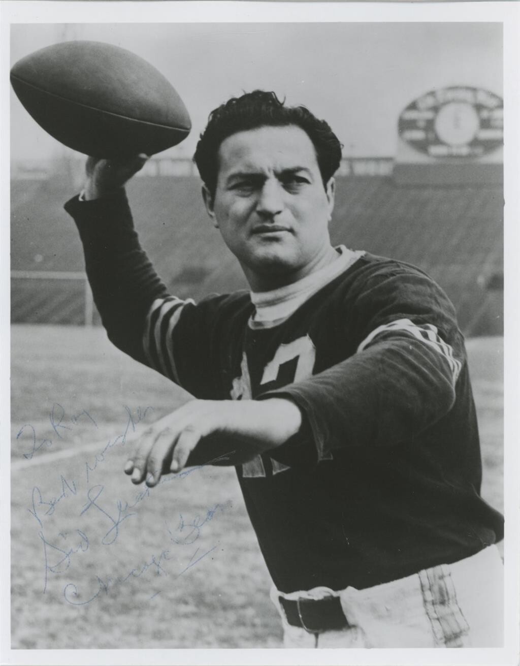 Sid Luckman- Signed Vintage Photograph Sid Luckman- Signed Vintage Photograph
