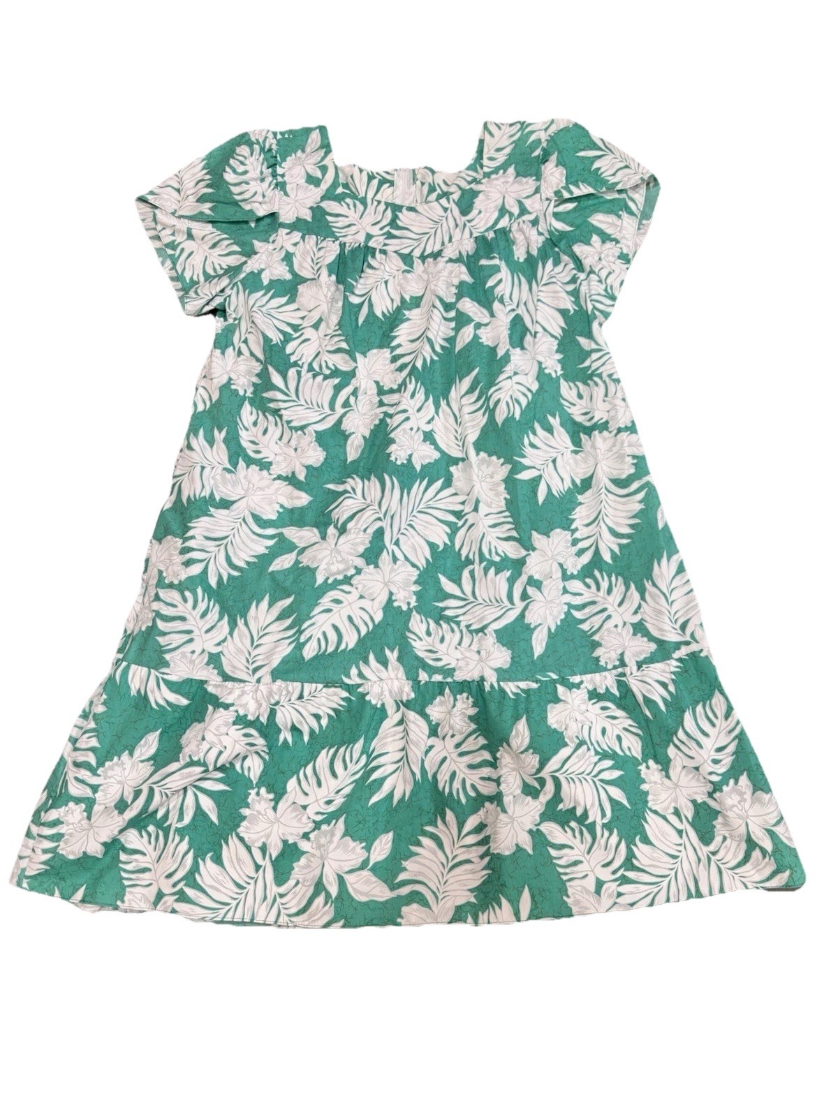 VTG Royal Creations Hawaiian Dress SZ 3XL Teal Grn Tropical Made In Hawaii