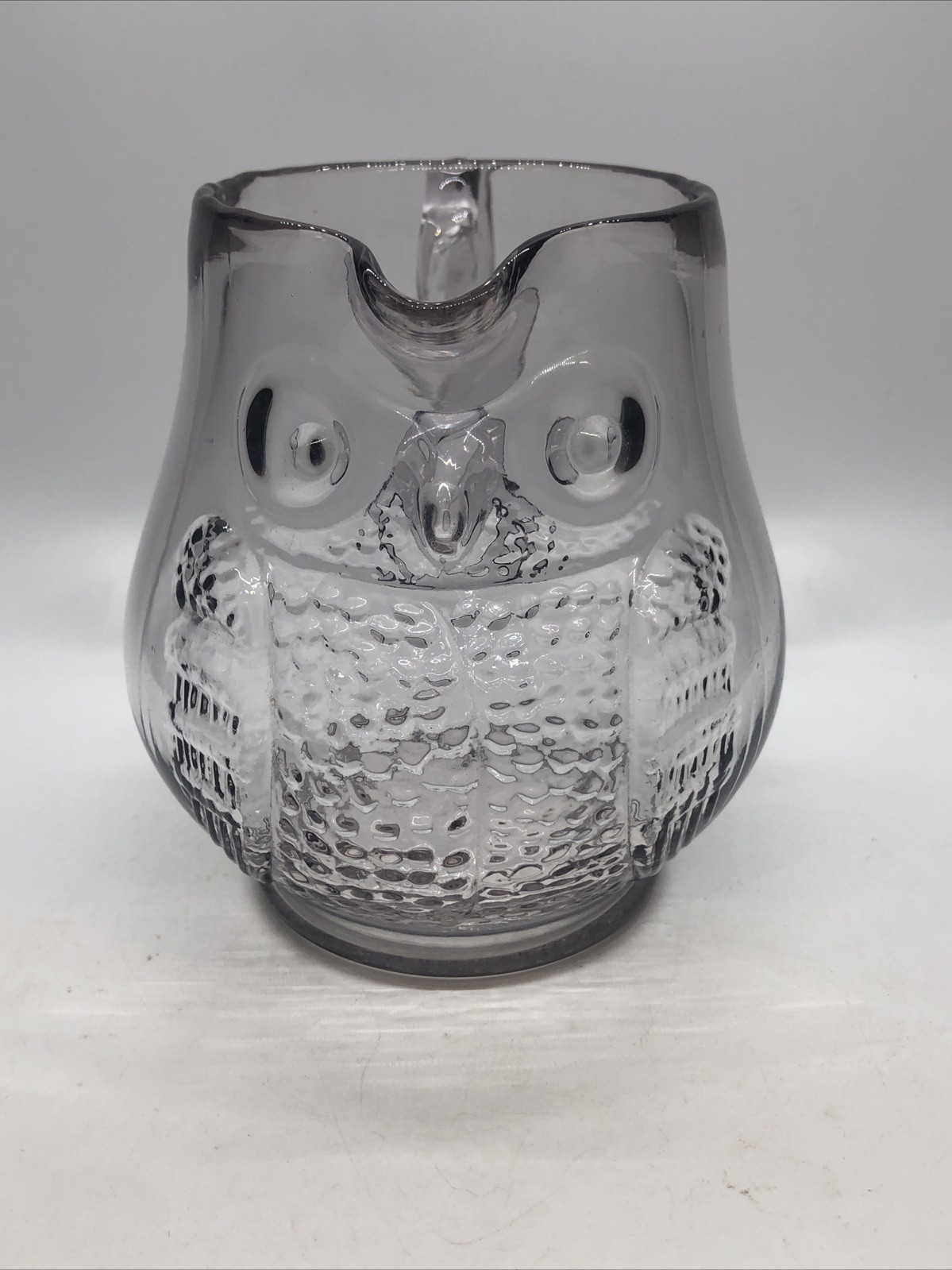 Vintage New Martinsville Glass Wise Owl Tumble-Up Carafe Pitcher Decanter No Cup
