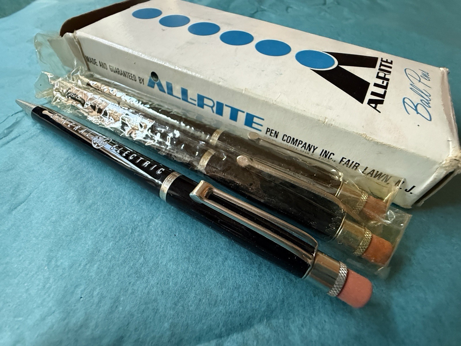 Vintage All-Rite GE General Electric Mechanical Pencils X 3  With Box  NOS