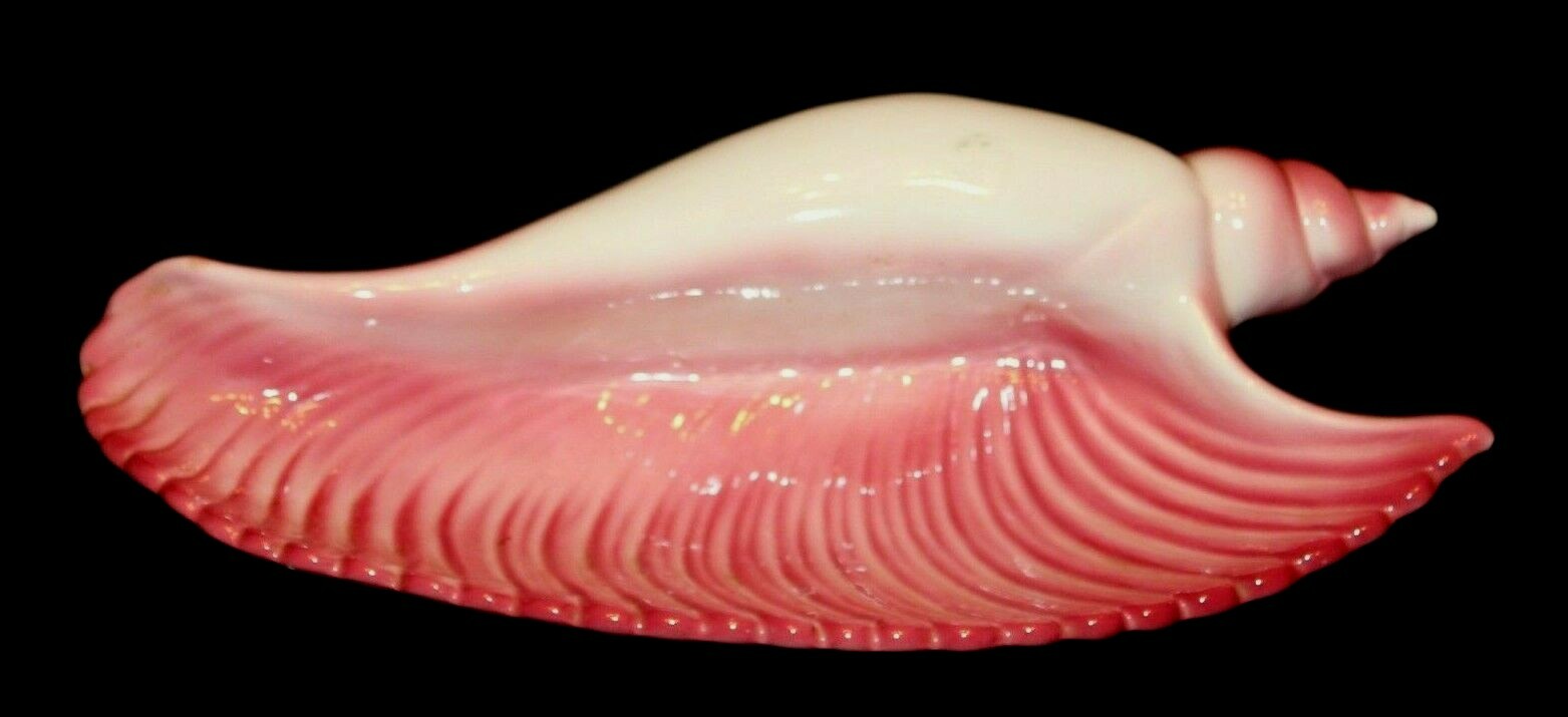 Red Wing? 2-Tone Pink Pearl Shell Ceramic Centerpiece Vase Planter Art Pottery