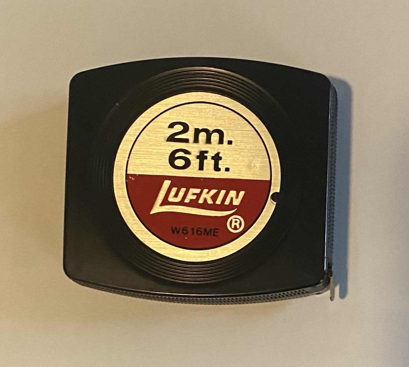 20 - NOS, Vintage LUFKIN 2m/6ft Pocket Tape Measure W616ME Pee Wee, BLACK, USA