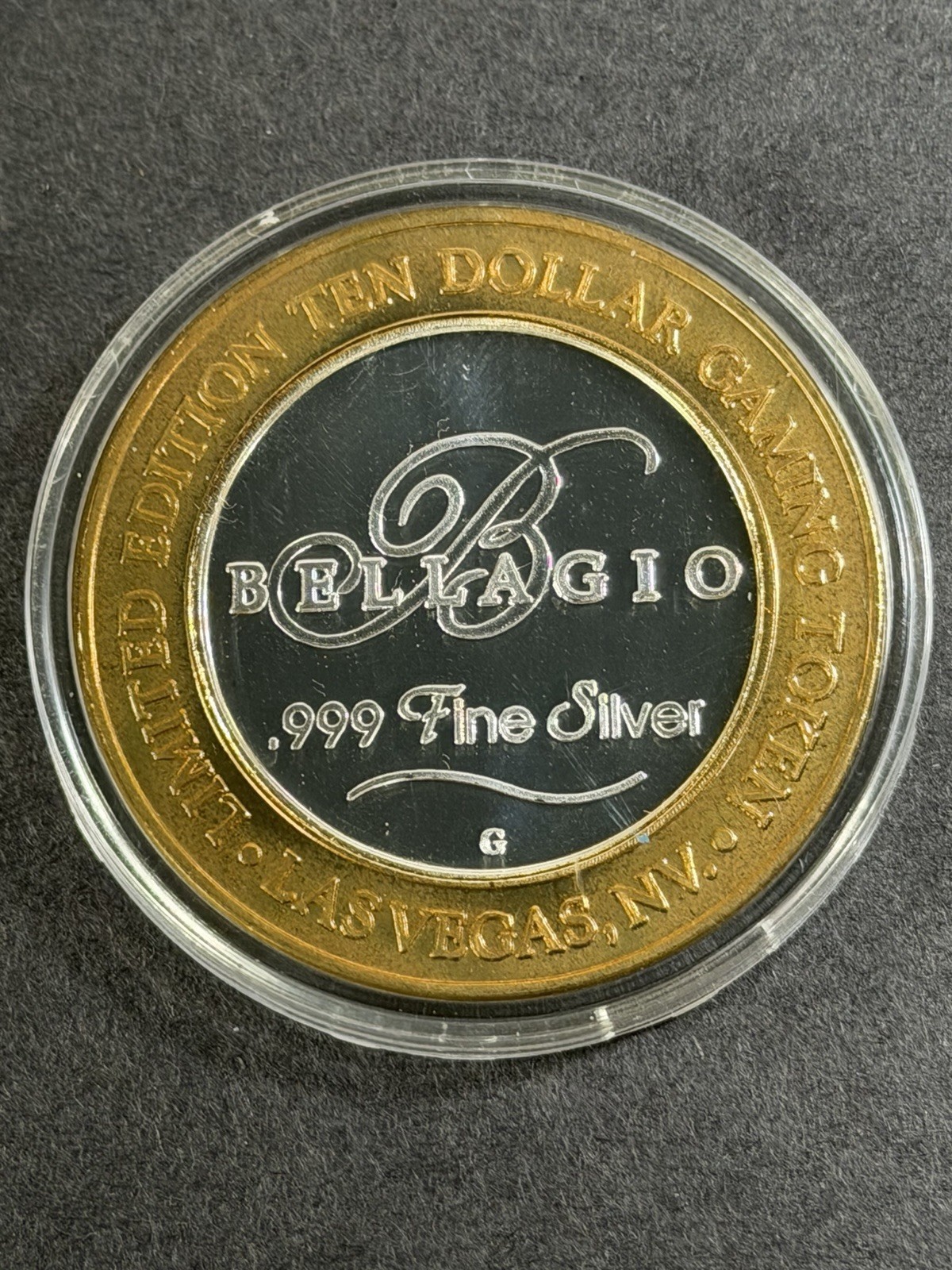 BELLAGIOš„2001 LIMITED EDITIONš„TEN DOLLAR GAMING TOKENš„.999 FINE SILVERš„ BELLAGIOš„2001 LIMITED EDITIONš„TEN DOLLAR GAMING TOKENš„.999 FINE SILVERš„