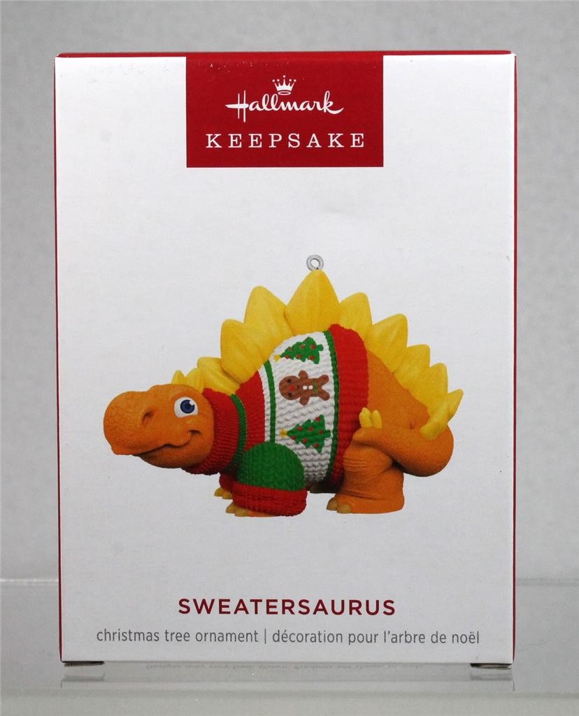 2024 Hallmark Ornament - 'SWEATERSAURUS' Dinosaur in Sweater - New in Box