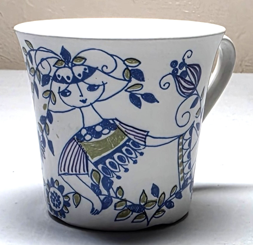 Vintage Lotte by Figgjo Flint Turi-Design Norway Tea Coffee Cup - Girl  8 oz