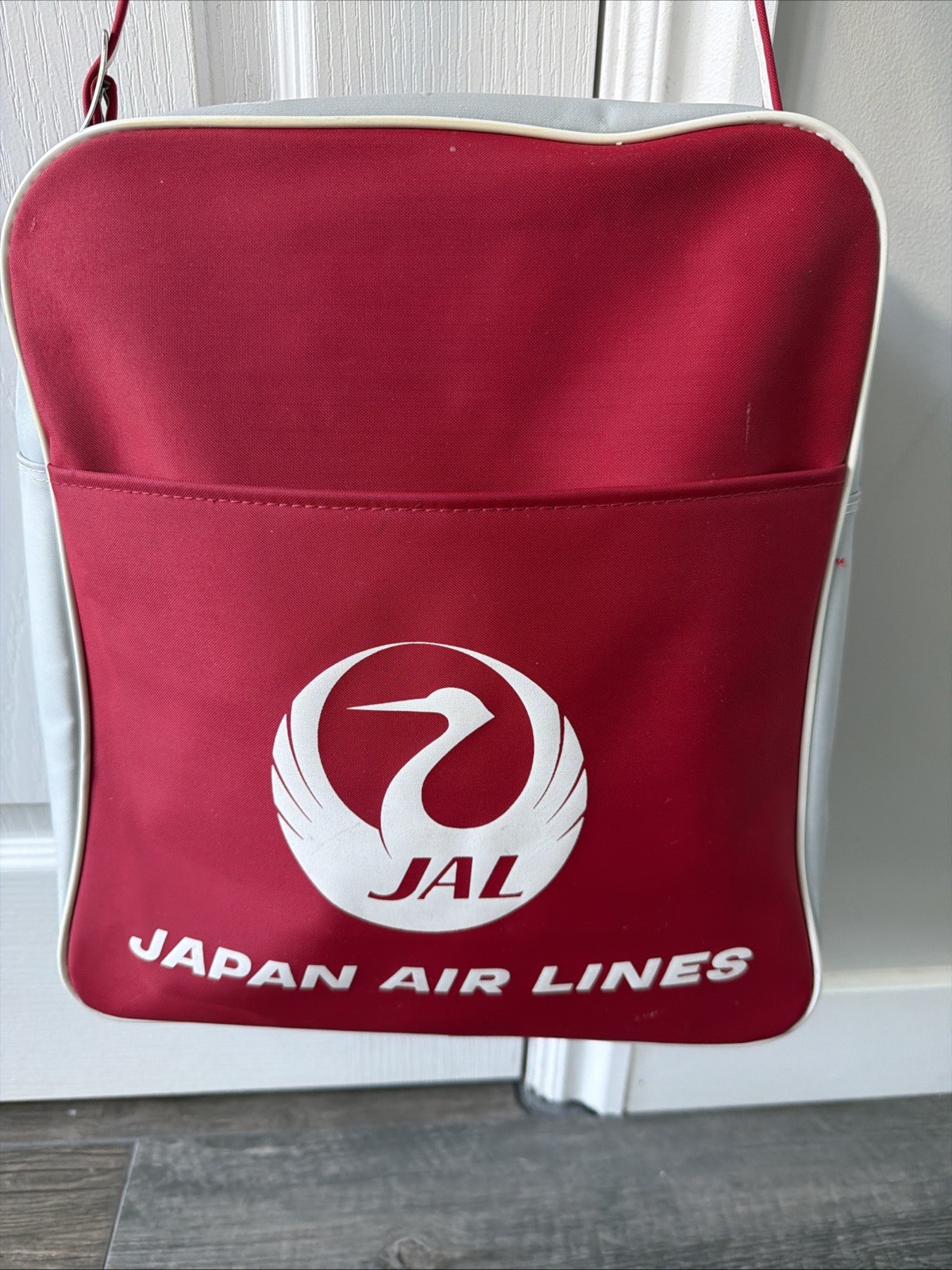 Vintage original JAL Japan Air Lines  Travel Shoulder  Bag 12x13x5