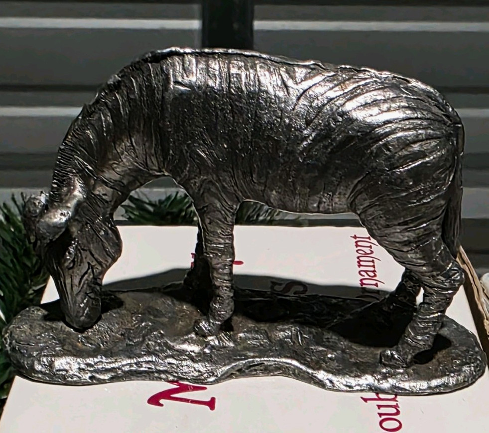Pewter Figurine Zebra African Collectible Pewter Figurine Zebra African Collectible