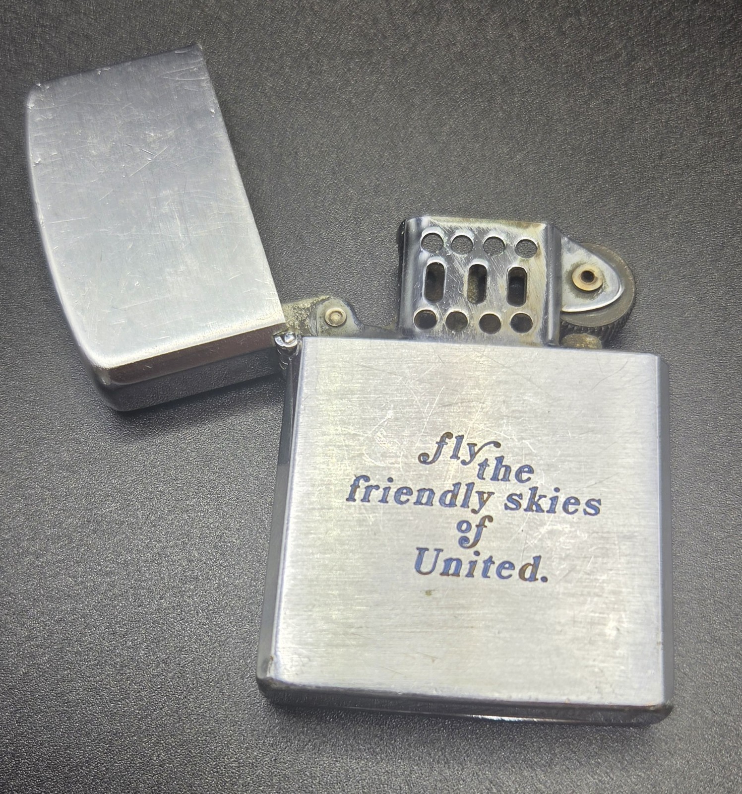 United Airlines Vulcan Thin Line Advertising lighter 