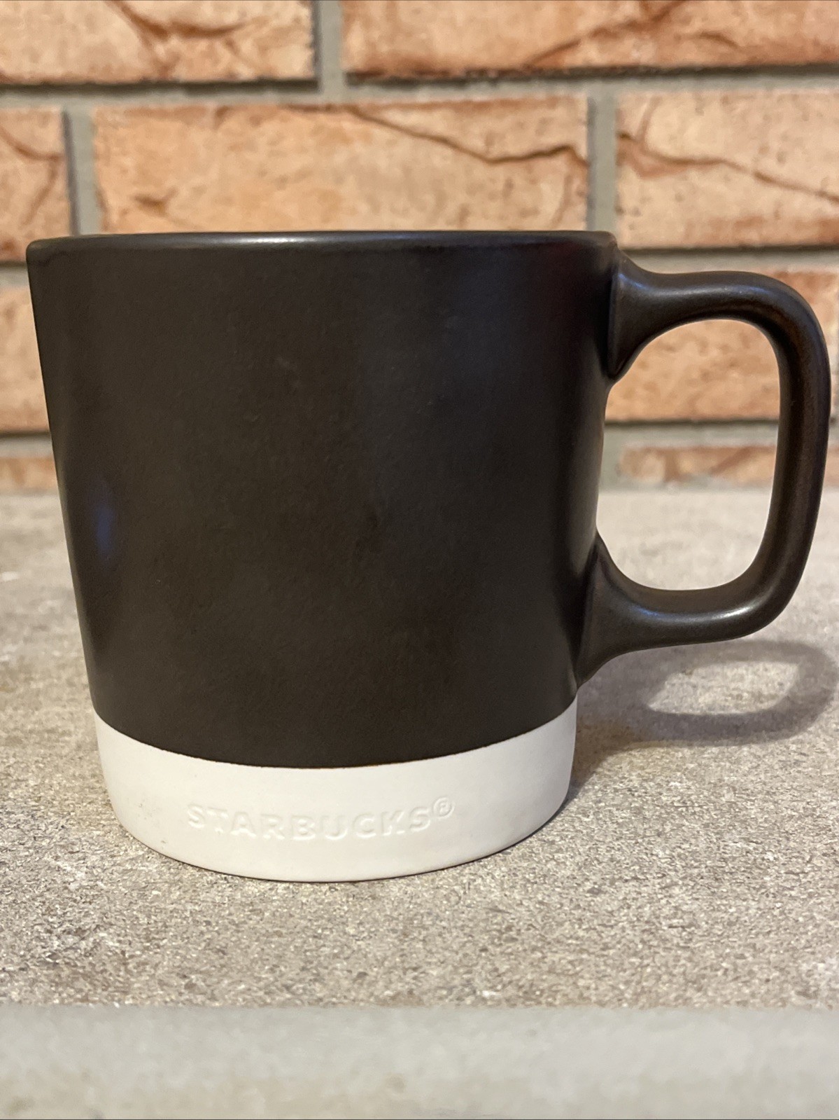 Starbucks Coffee Mug 14 oz Two-Tone Brown Etched Logo 2018