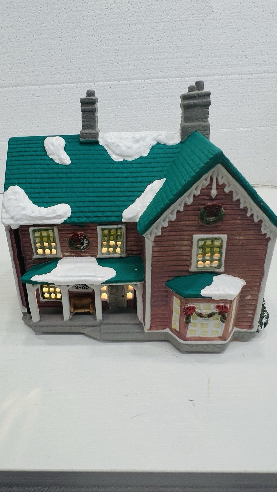 Lemax Hearthside Village Porcelain Lighted House 1991 Bradlees Retired Excellent