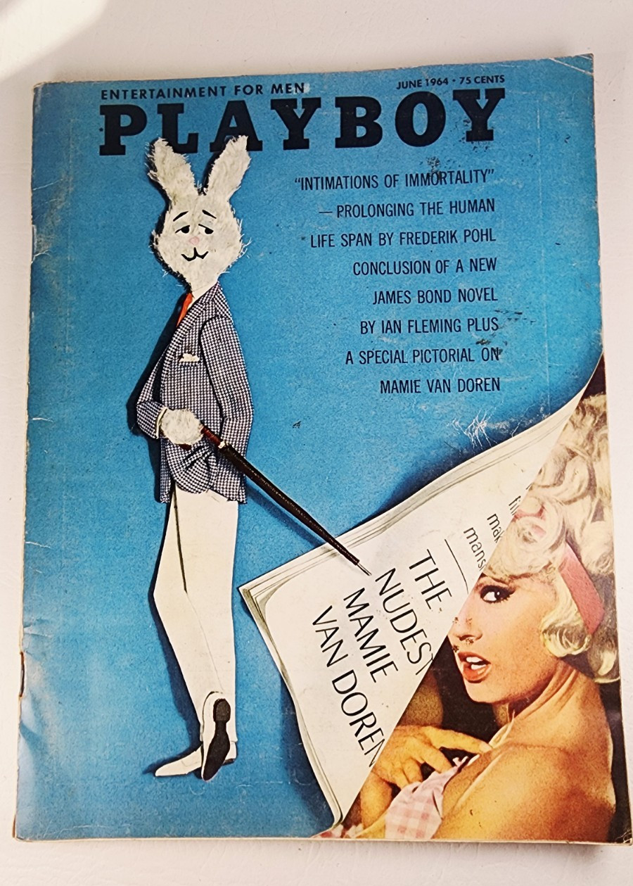 Vintage 1964 Playboy Magazine Magazines June w/centerfold