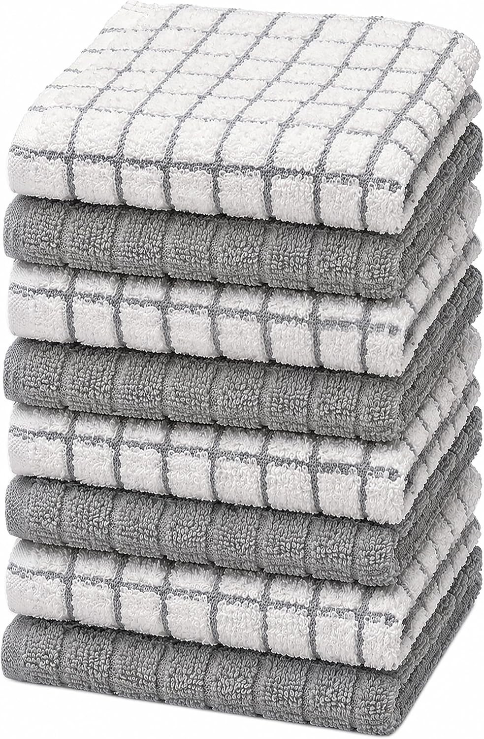 Bumble Dish Cloths 8-Pack 100% Cotton Kitchen Towels 12x12
