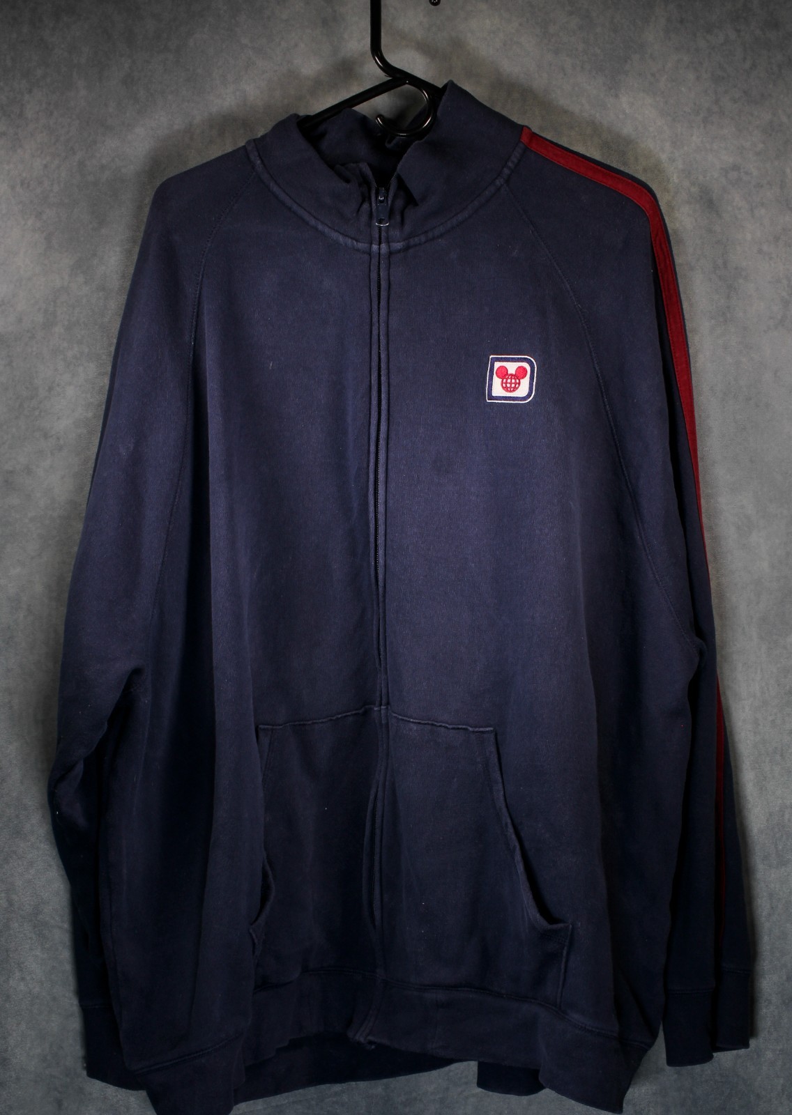 Official 2014 Walt Disney World Sorcerer Mickey Full Zip Hoodie Navy Men XXL
