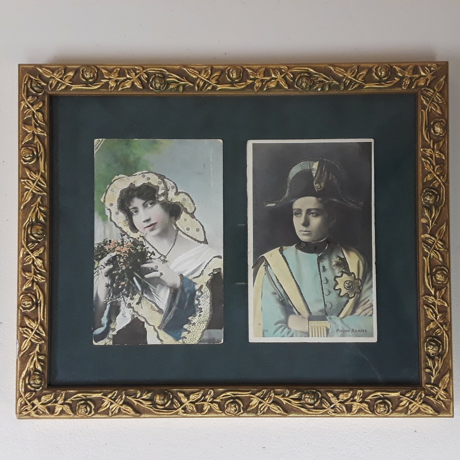 Artsy Antique Framed Photograph Postcards Actress Maude Adams