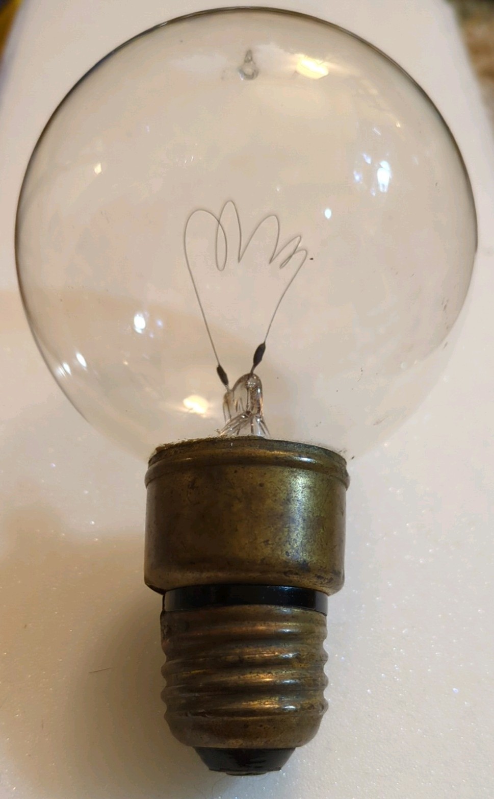 Antique 1920s Edison Style 160W Quad Loop Filament clear glass tipped bulb NATCO