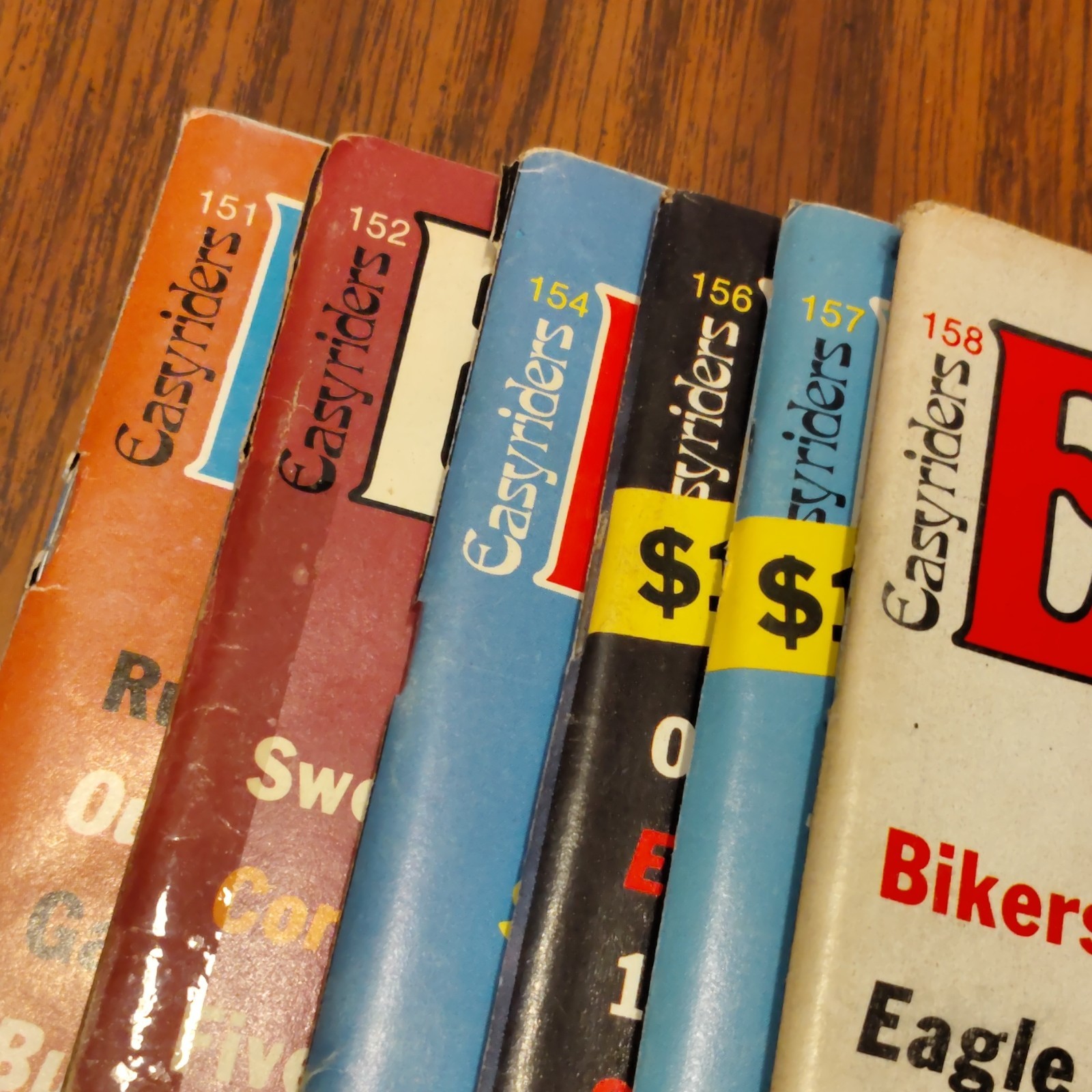Vintage Easyriders Motorcycle Magazine Lot 6 Issues 1986 Jan-Aug #151-158