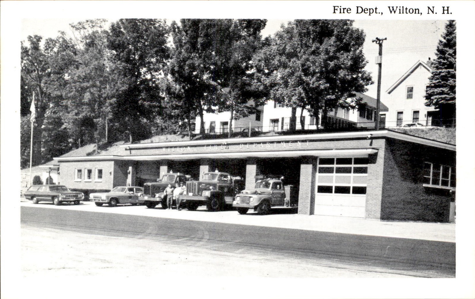 Wilton NH Fire Dept. Merrimack Picture Post Card Co. c1950s-60s Vintage Postcard