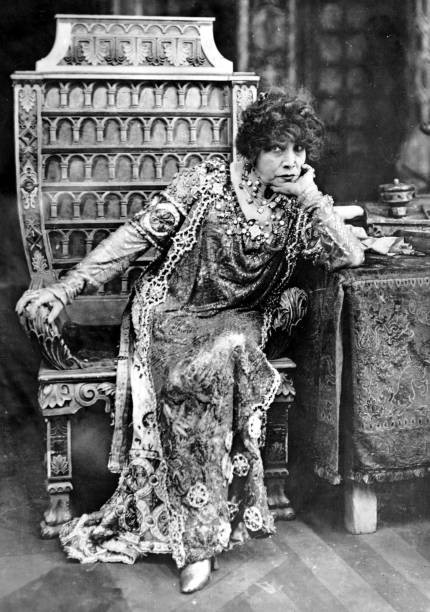 French Tragic Actress Sarah Bernhardt Wearing Costume 1923 Movie OLD PHOTO