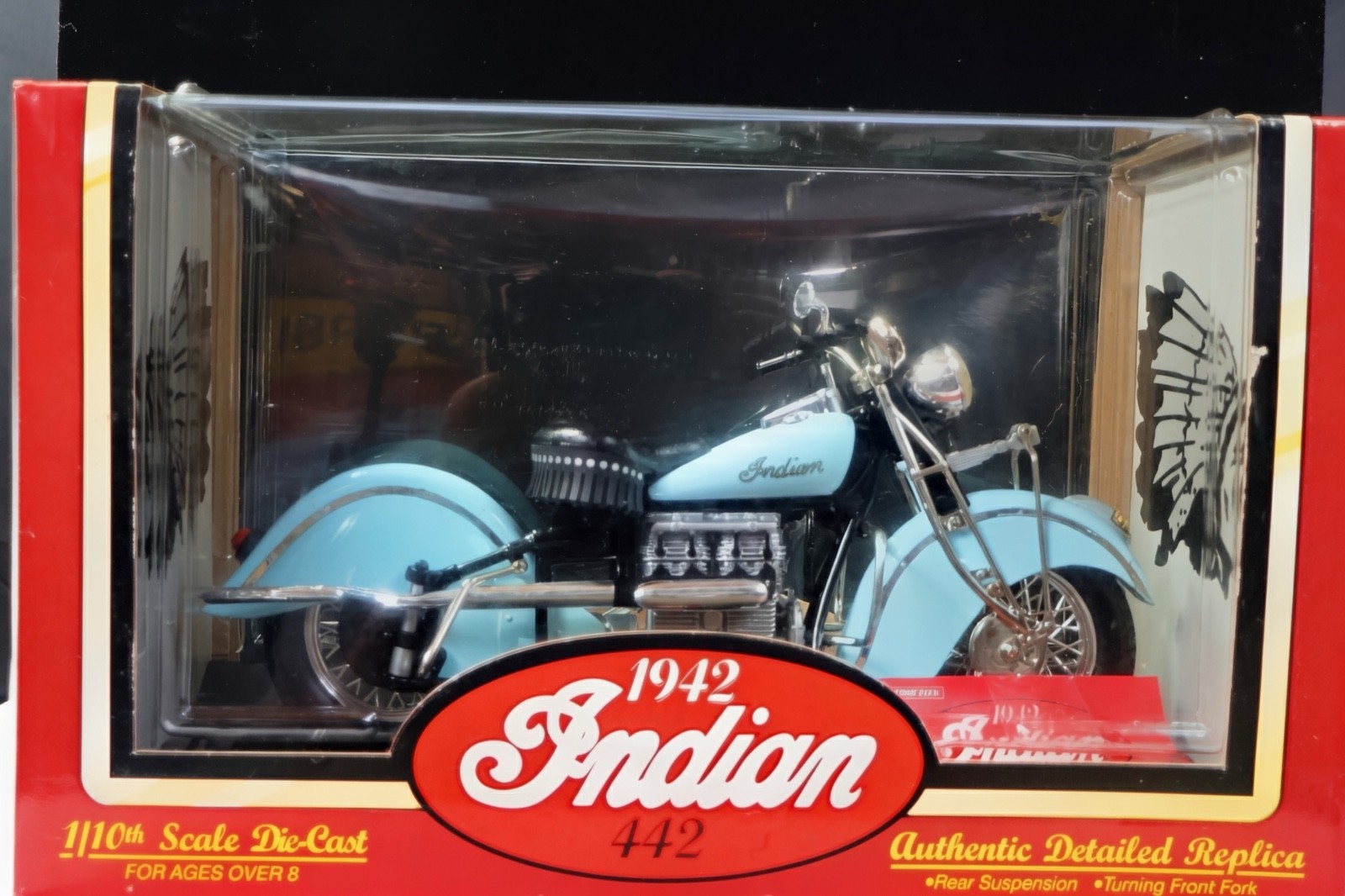 Tootsie Toy 1942 INDIAN 442 Four Cylinder 1/10th Diecast Motorcycle Replica